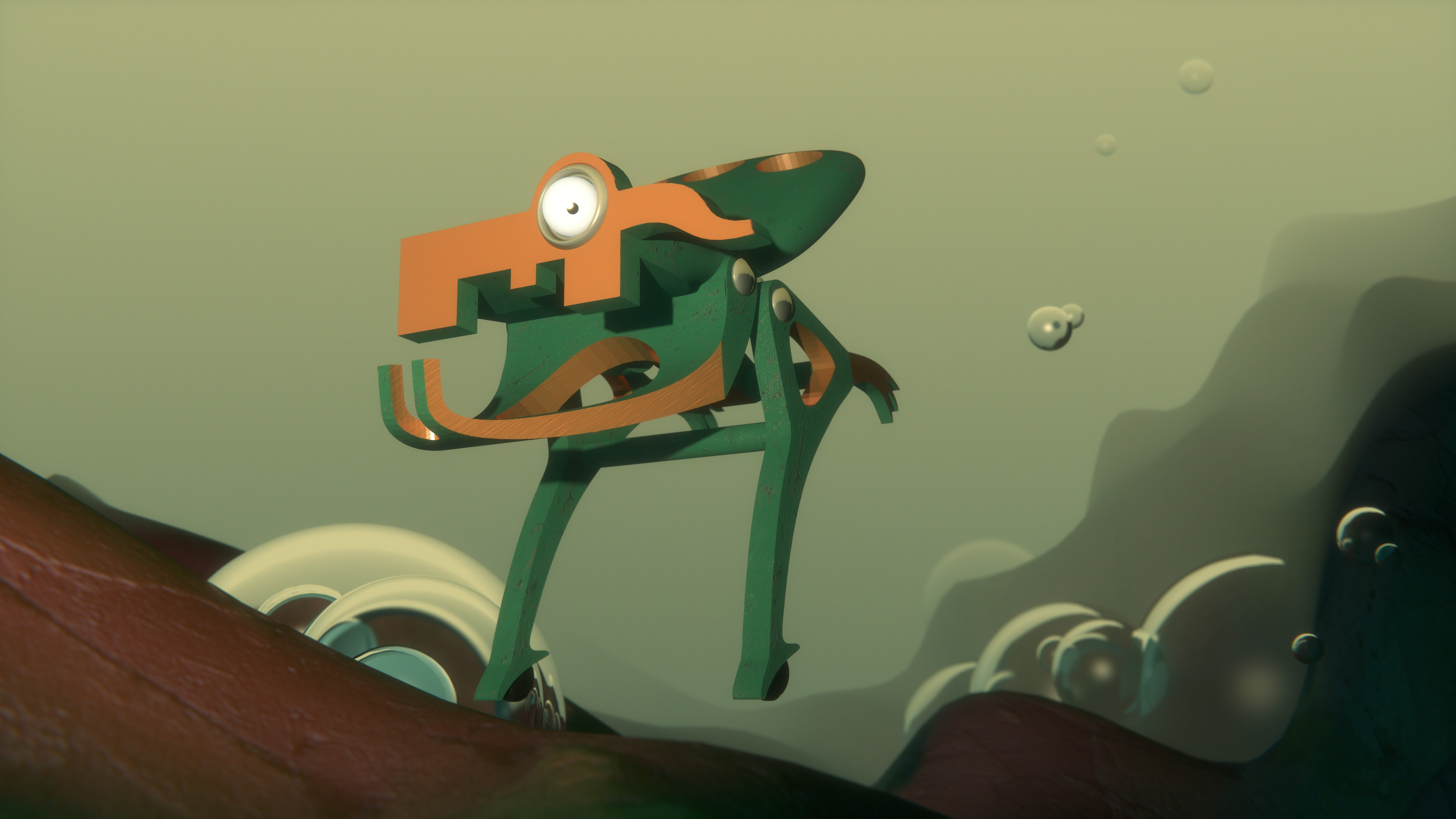 scifi, 3dart, joke, blender3d, macro, nanobot, 5K, HD Wallpaper