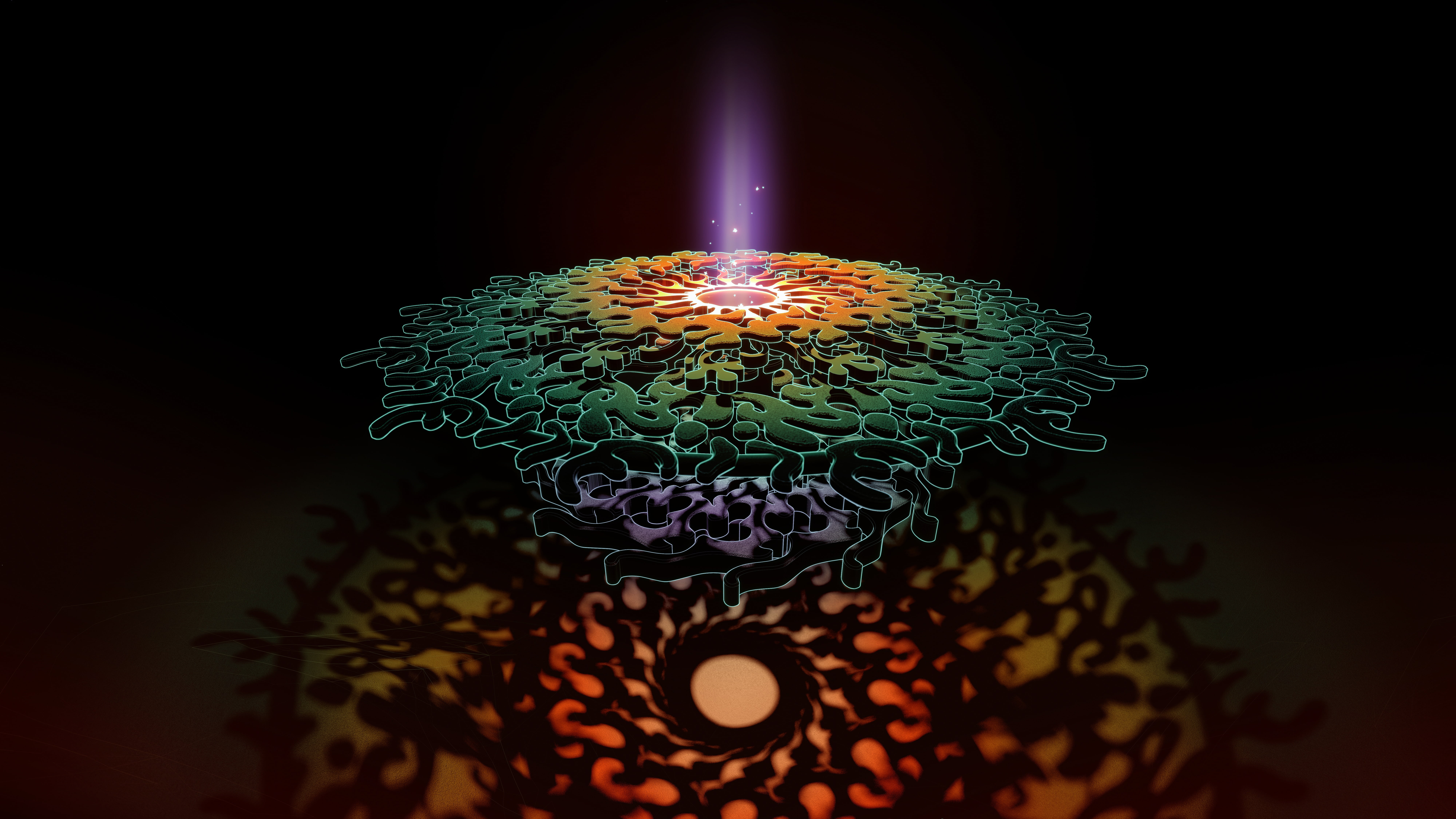 blender render, vectorart, pattern, magic, 3dart, scifi, abstraction, 8K, blender3d, fantasy, HD Wallpaper