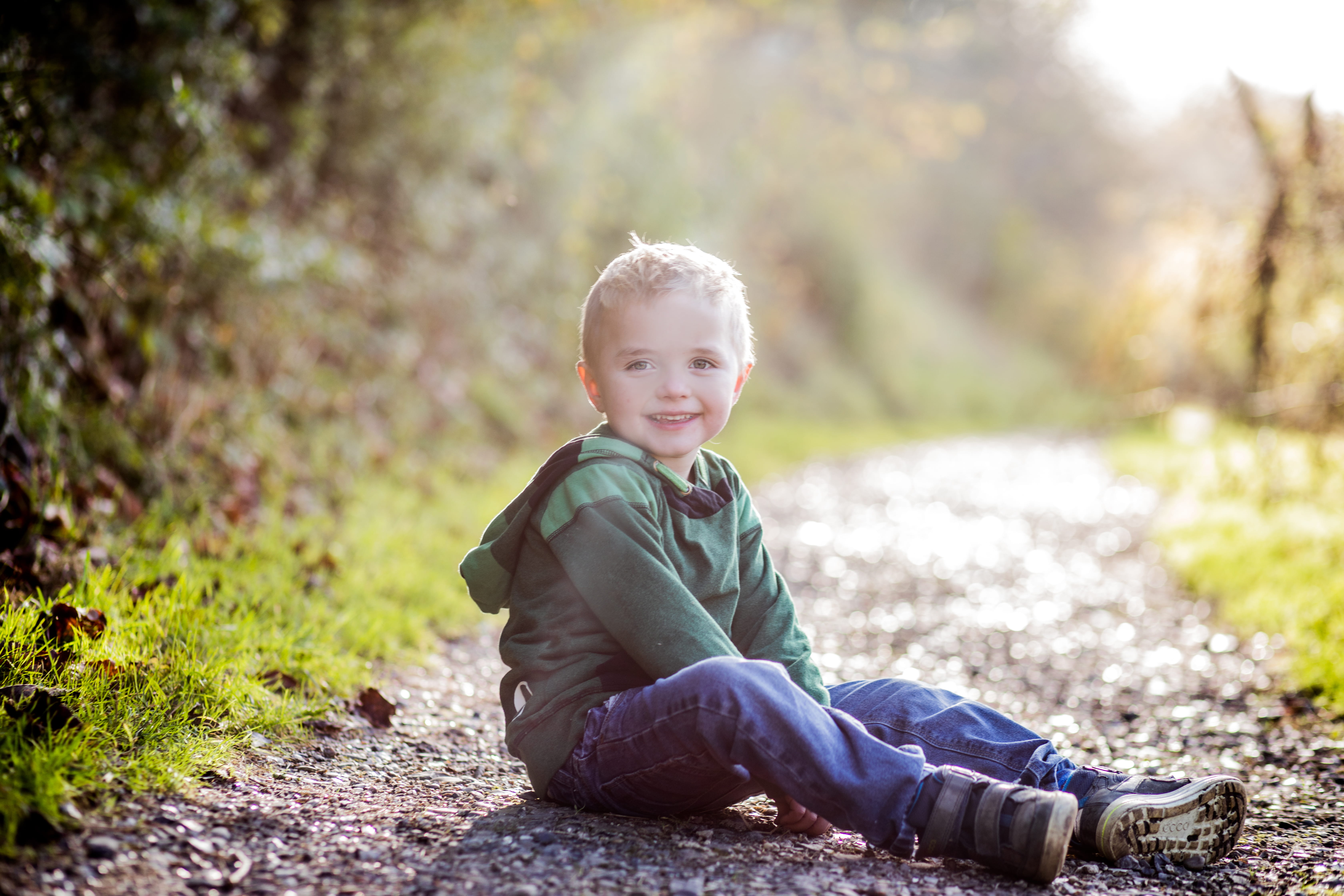 sitting, boy, offspring, rubber boot, men, nature, outdoors, young, childhood, cute, jeans, looking at camera, front view, one person, portrait, adorable, HD Wallpaper
