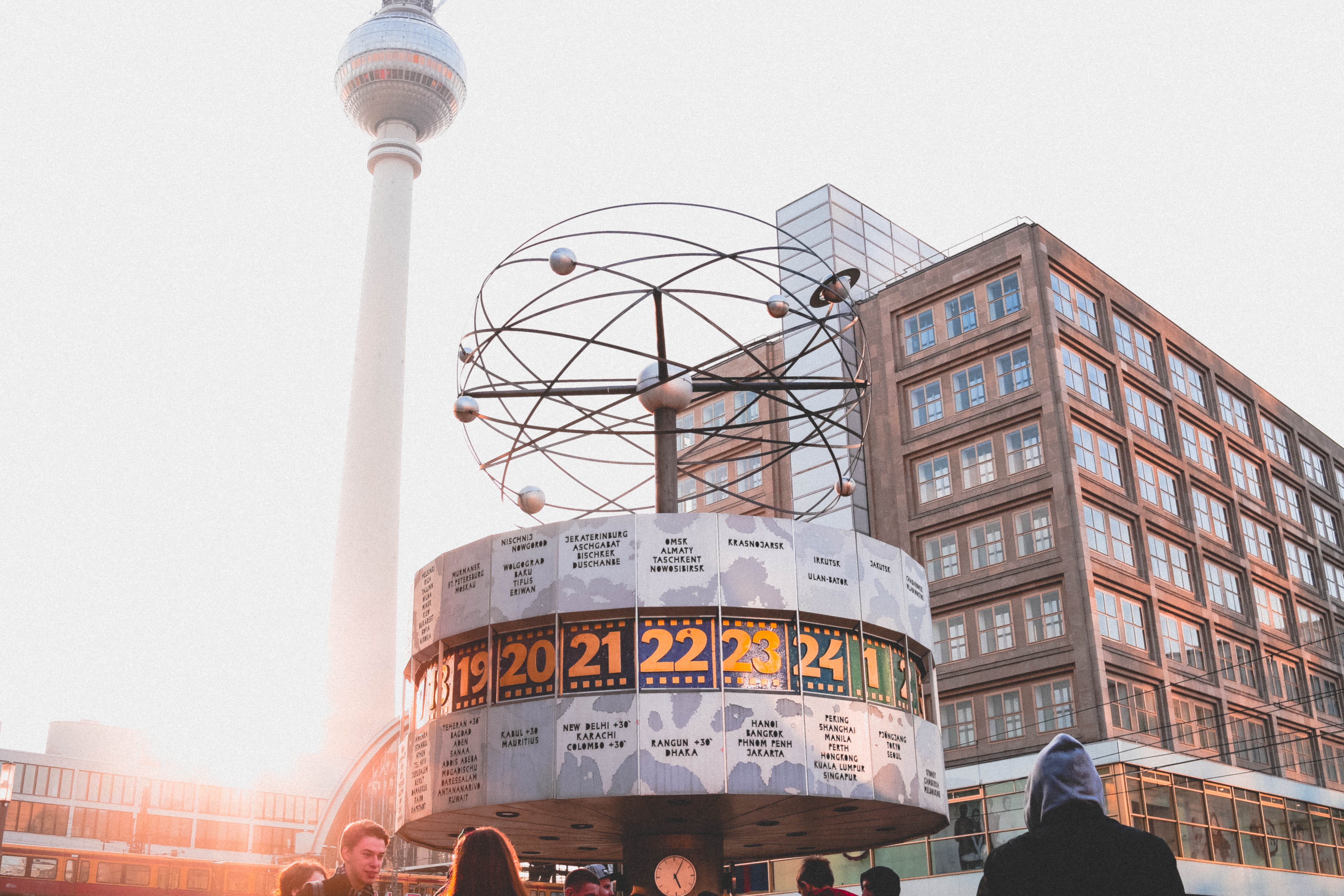 tourism, building, low angle view, city life, perspective, street, city, travel, downtown, lines, communication, germany, tower, building exterior, berlin, HD Wallpaper