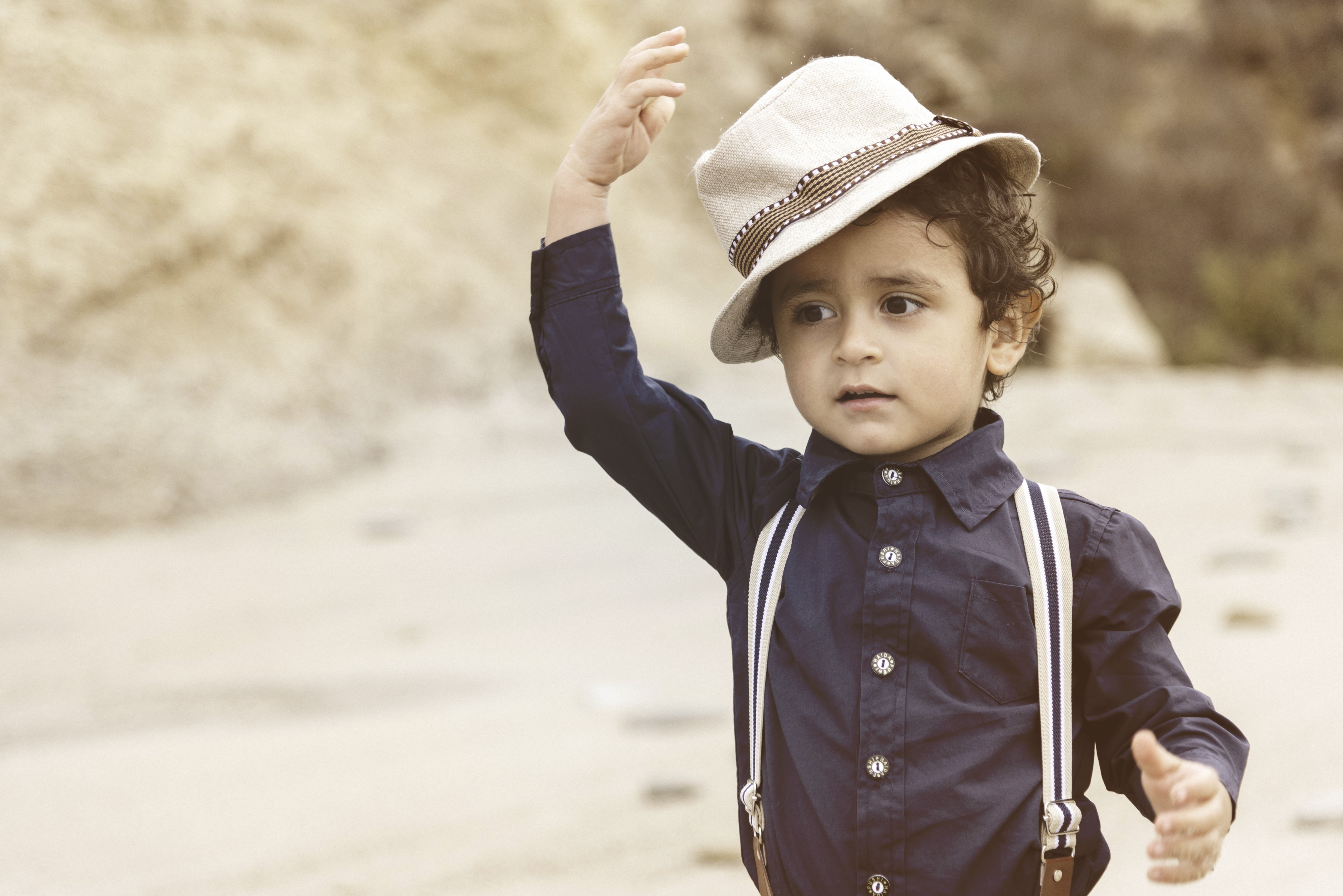 headwear, black, little, focus on foreground, decorative, invitation, portrait, young, shirt, boy, girl, clothes, men, family, front view, love, design, HD Wallpaper