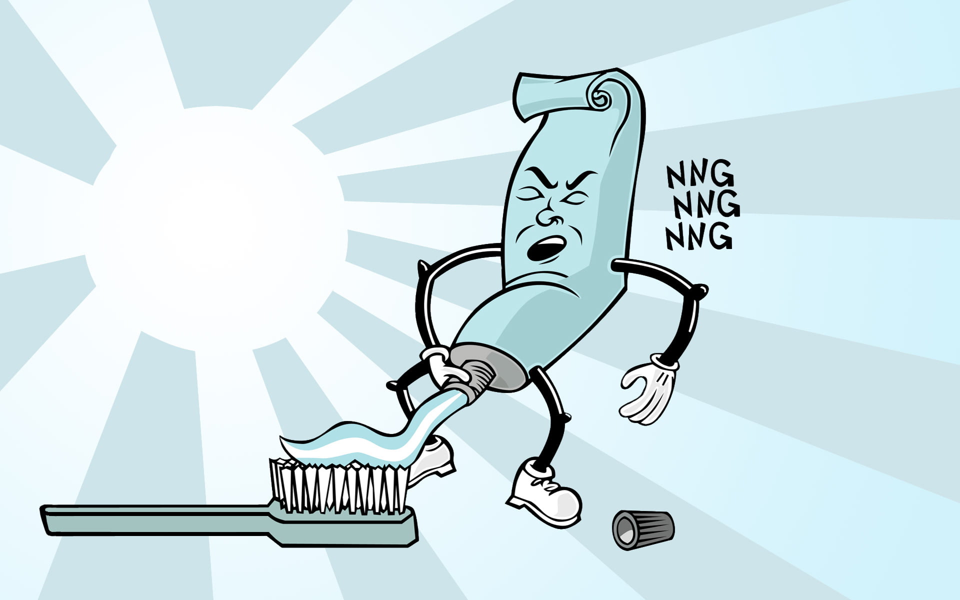 sky, male likeness, representation, toothpest, white color, low angle view, Funny, illustration, blue, shadow, brush, indoors, text, creativity, toothbrush, HD Wallpaper
