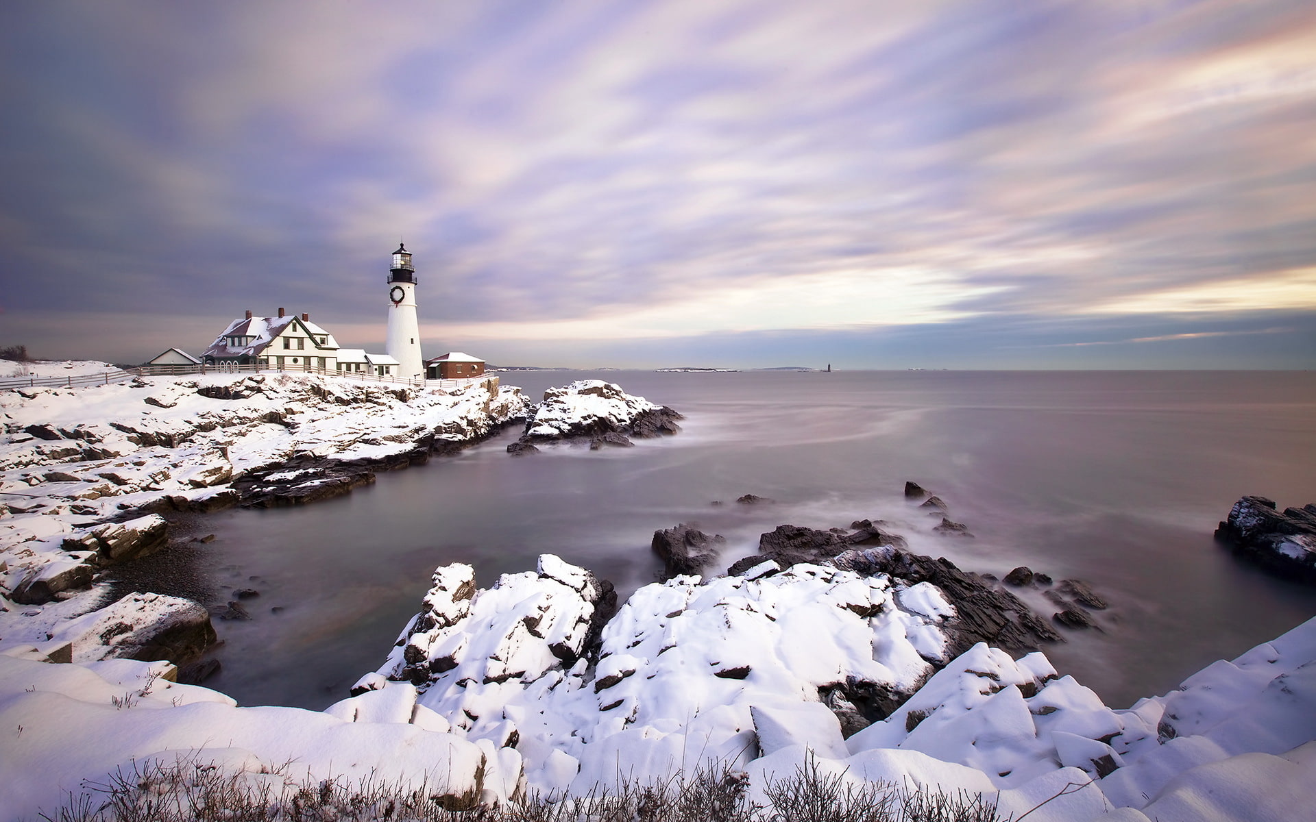 portland head light, landscape, 1080P, lighthouse, HD Wallpaper