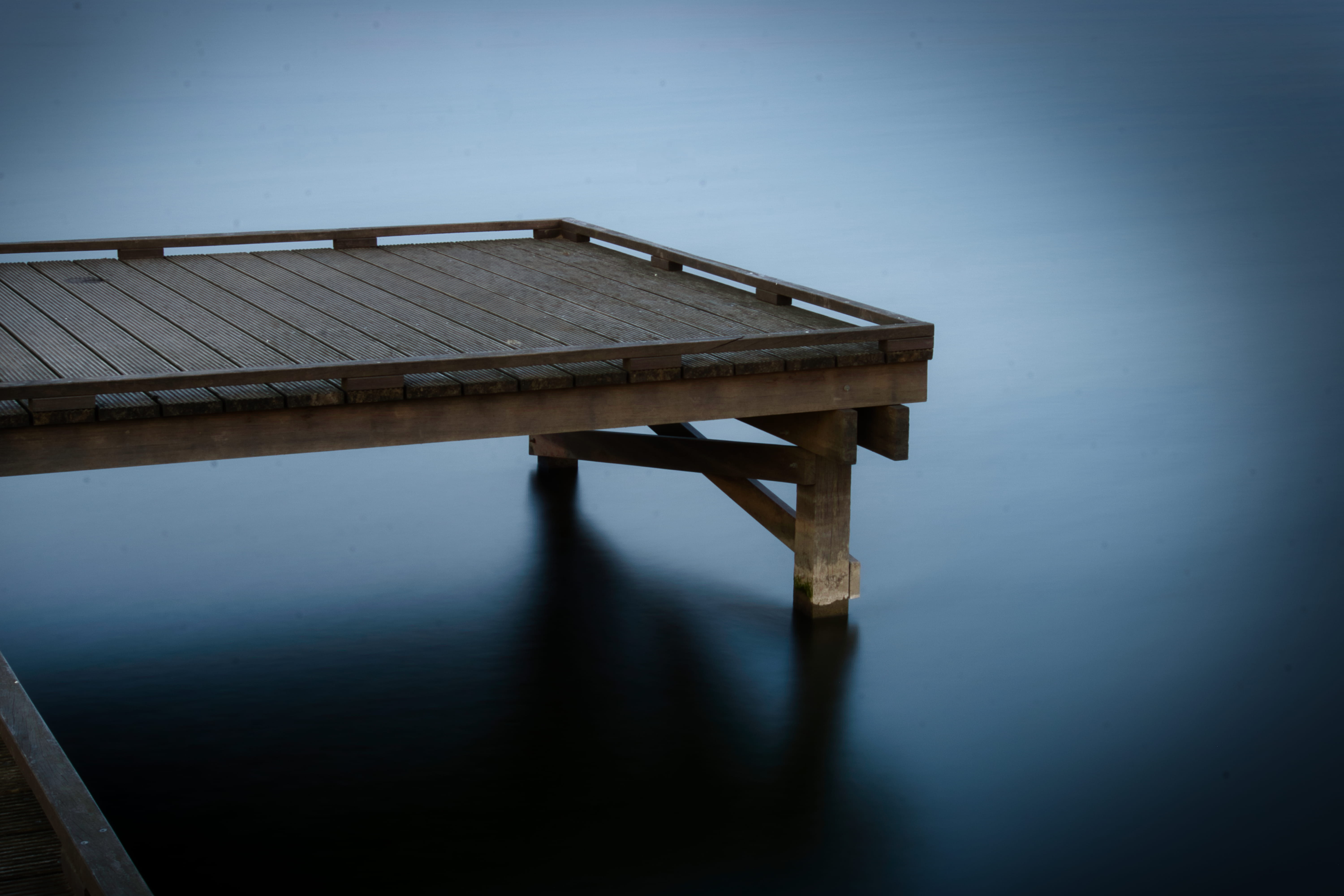 wood - material, boardwalk, no people, sky, pier, beauty in nature, dock, 5K, silky water, standing water, lake, tranquility, clear sky, netherlands, bridge, HD Wallpaper