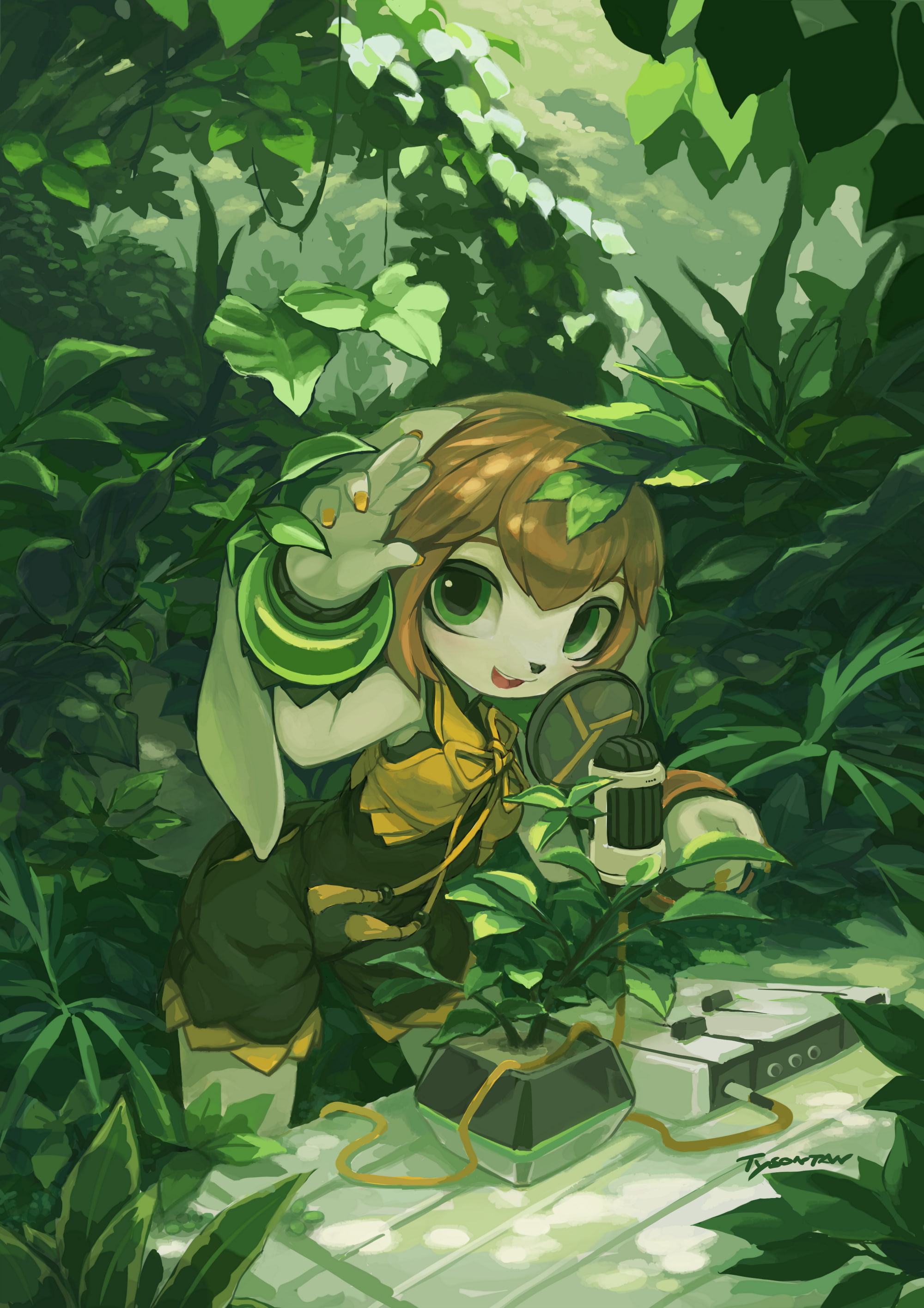 art, forest, fabulous, 2K, toon, Phone HD Wallpaper