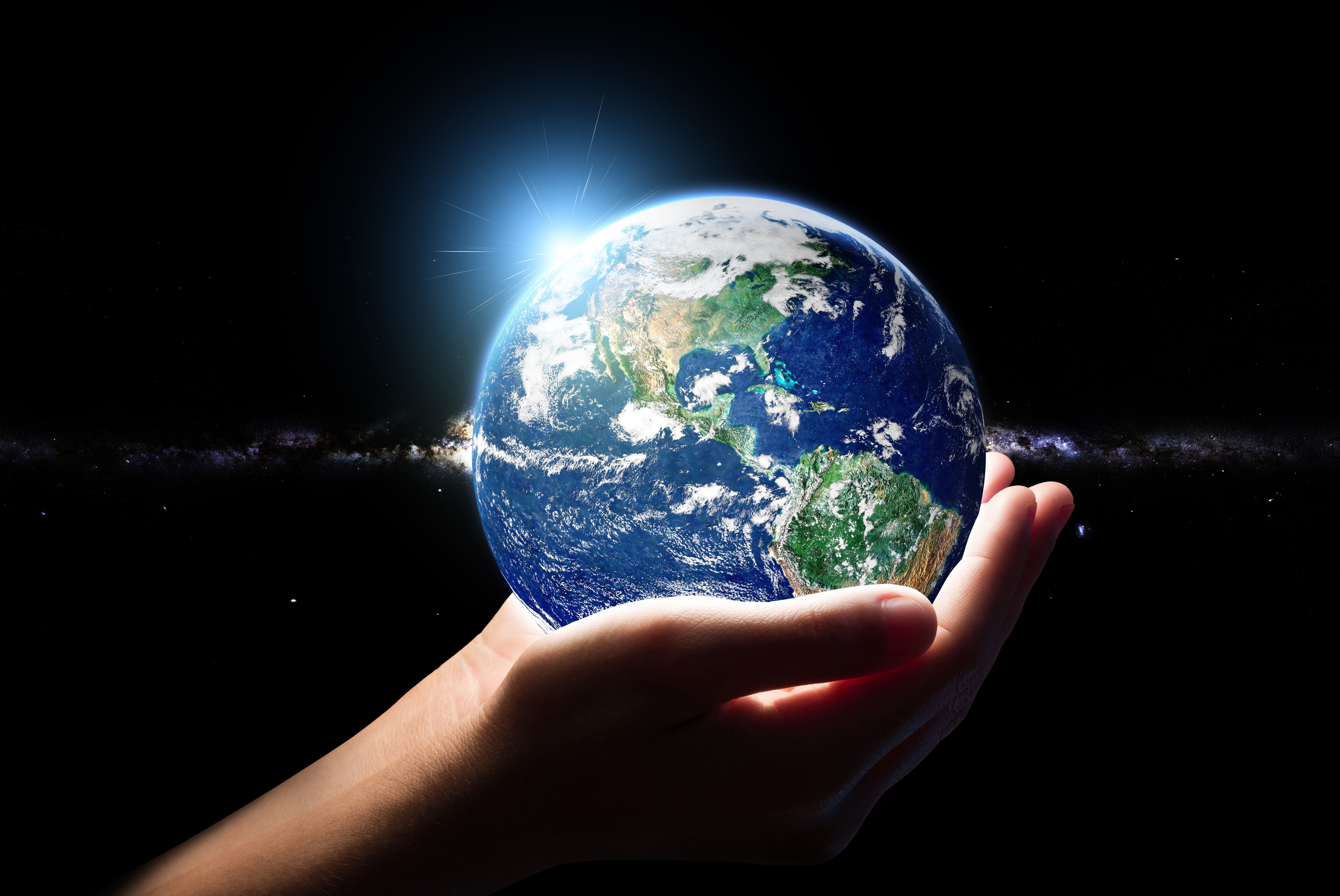 Space, human body part, earth, 5K, finger, care, universe, environmentalist, planet - space, sphere, globe - man made object, human hand, body part, environmental conservation, HD Wallpaper