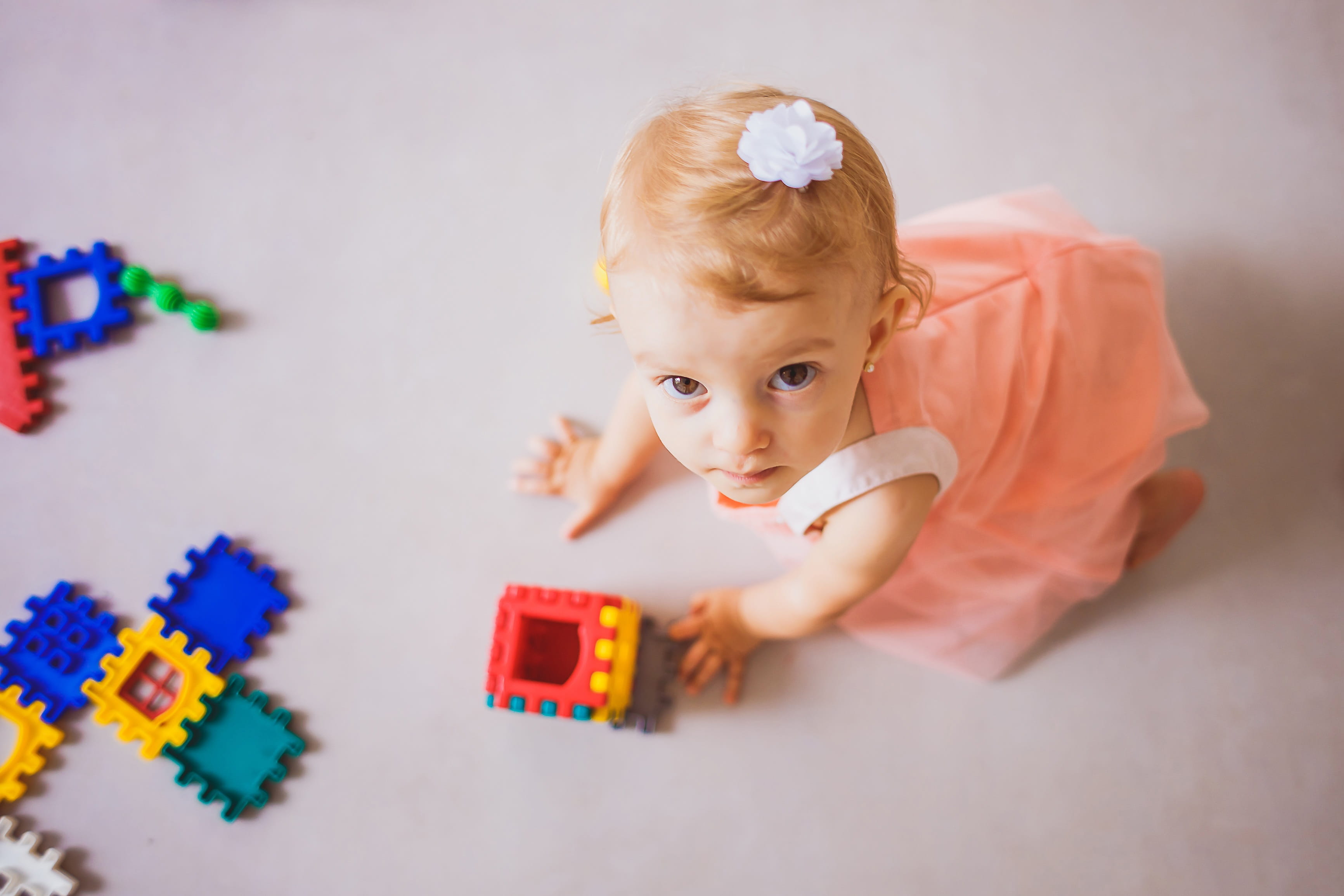 casual clothing, cute, indoors, small, childish, boys, little ones, portrait, learning, 2K, headshot, toy, multi colored, child, little girl, one person, HD Wallpaper