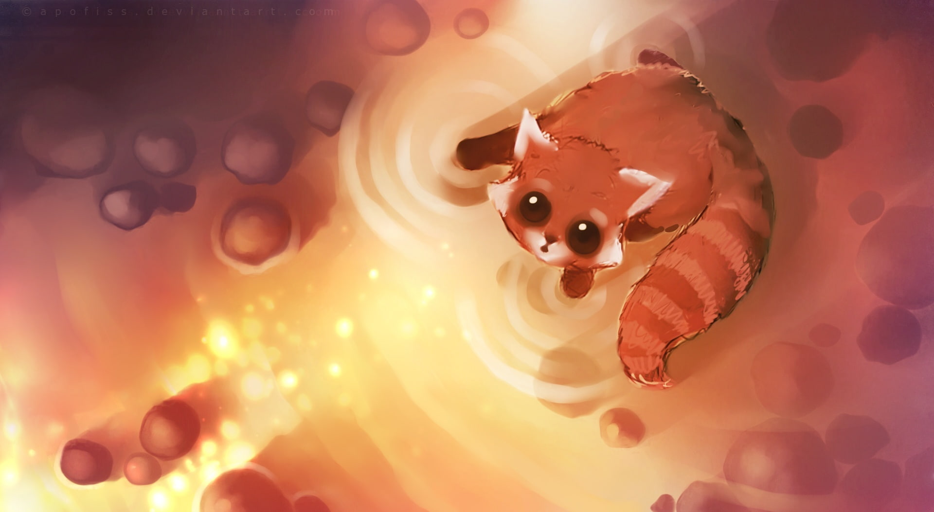animal representation, marine, 1080P, fish, swimming, Artistic, shining, mammal, one animal, red, indoors, Animal, animal themes, vertebrate, astonished, HD Wallpaper
