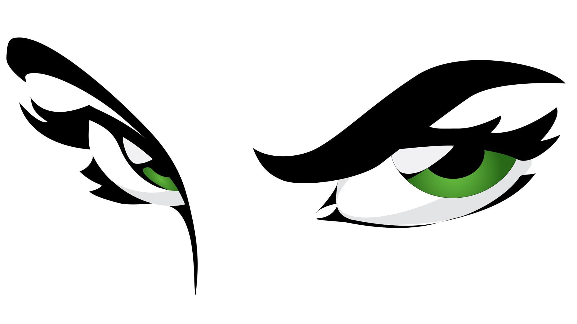 indoors, white background, green, still life, artwork, green color, animal, black, studio shot, animal representation, copy space, eye, green eyes, creativity, HD Wallpaper