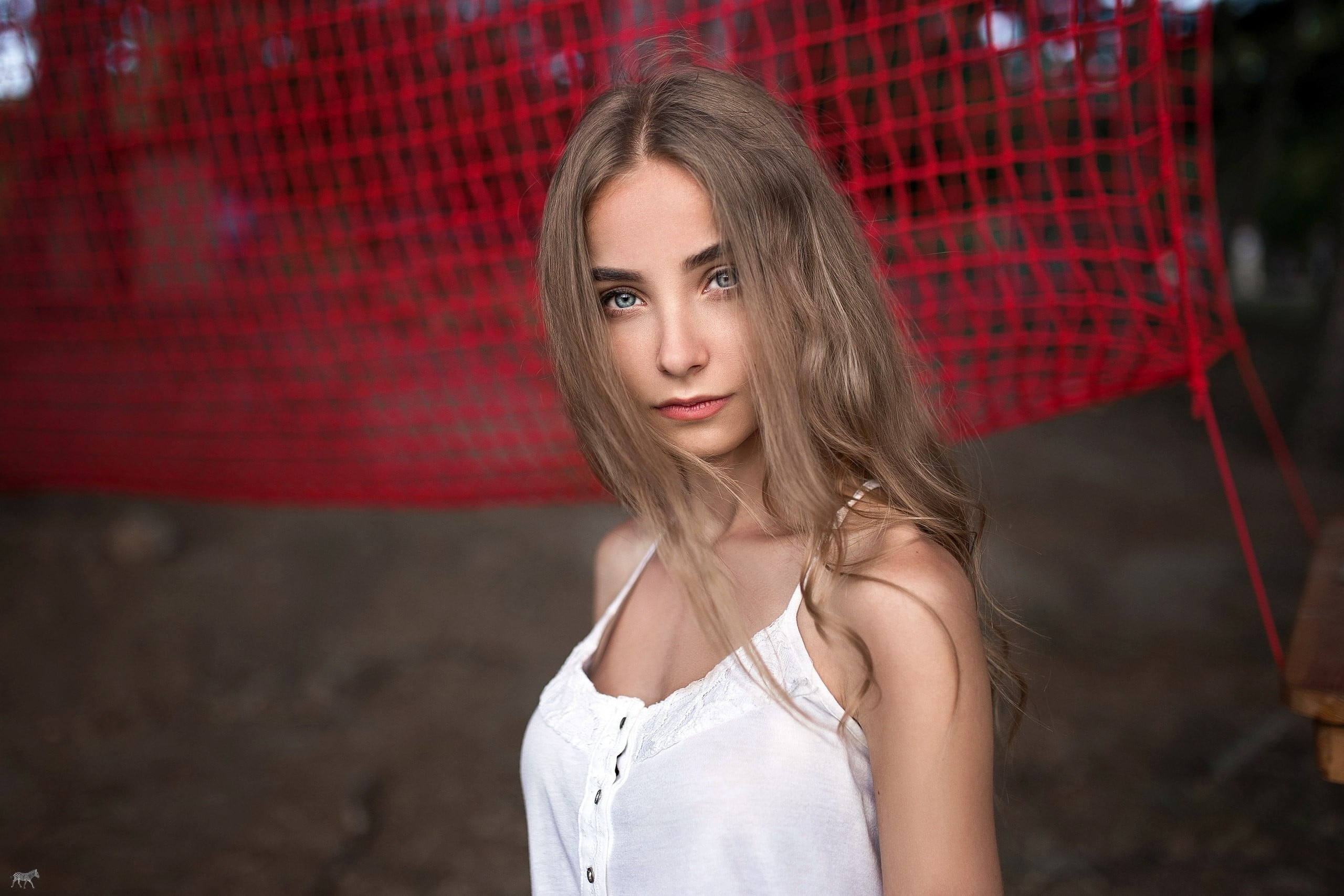 beauty, teenager, hair, outdoors, women, fashion, child, front view, long hair, portrait, Alina Matsiborko, looking at viewer, brown hair, headshot, 2K, HD Wallpaper