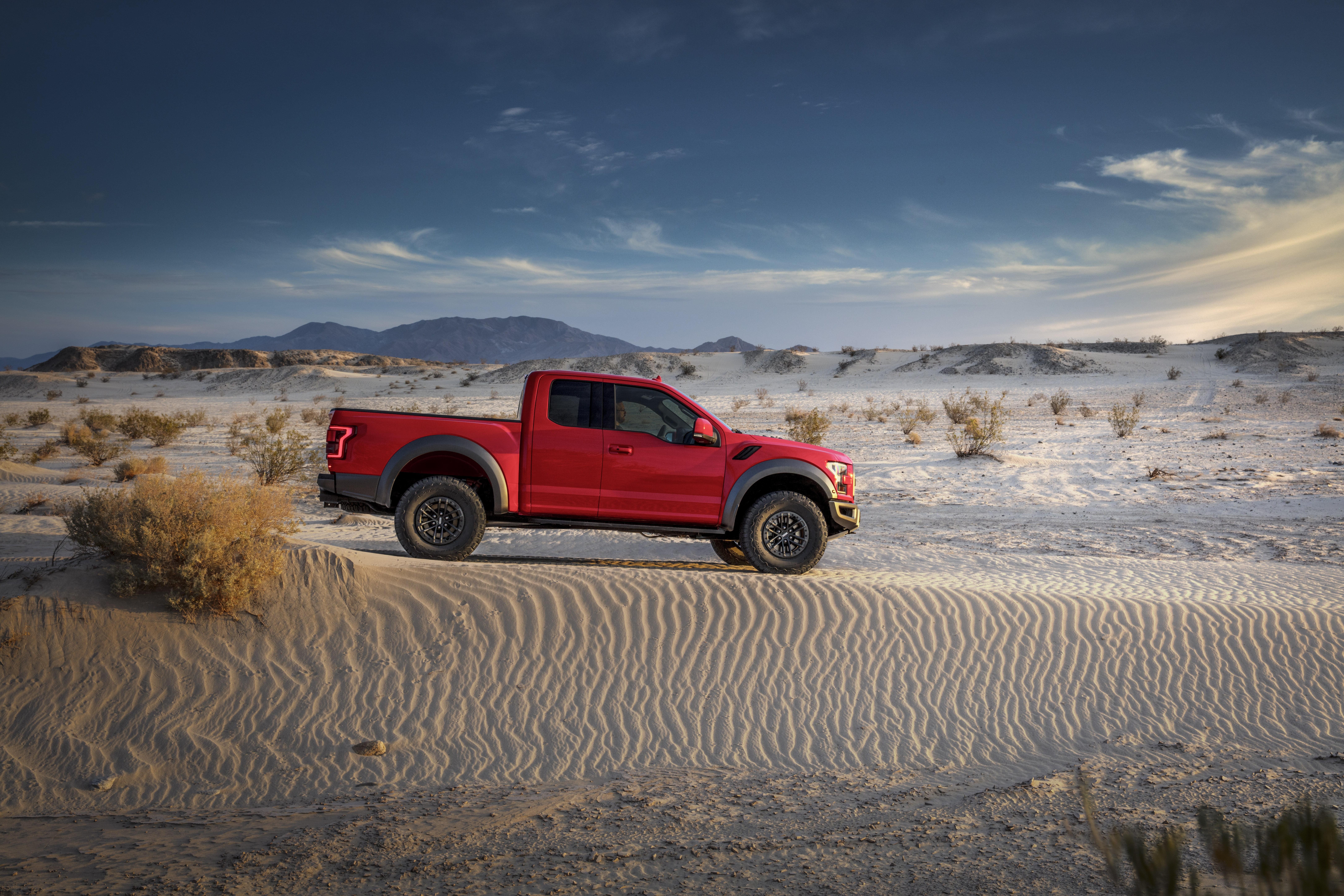Ford F-150 Raptor, 8K, Pickup, Ford F-150, Red Car, Car, Desert, Ford, Vehicle, HD Wallpaper