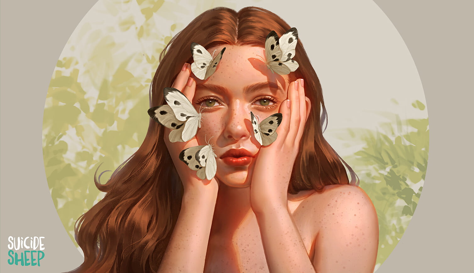 рисунки, 720P, Karmen Loh, бабочки, HD Wallpaper