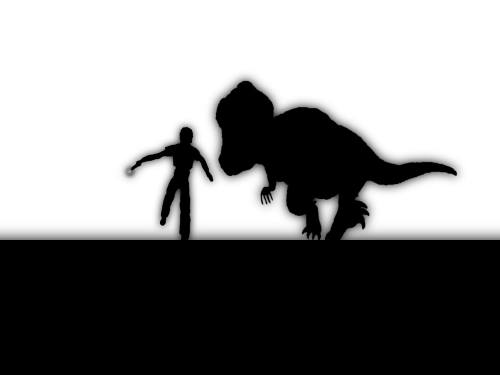 Silhouette, monochrome, 720P, t, Rex, Jurassic Park, HD Wallpaper