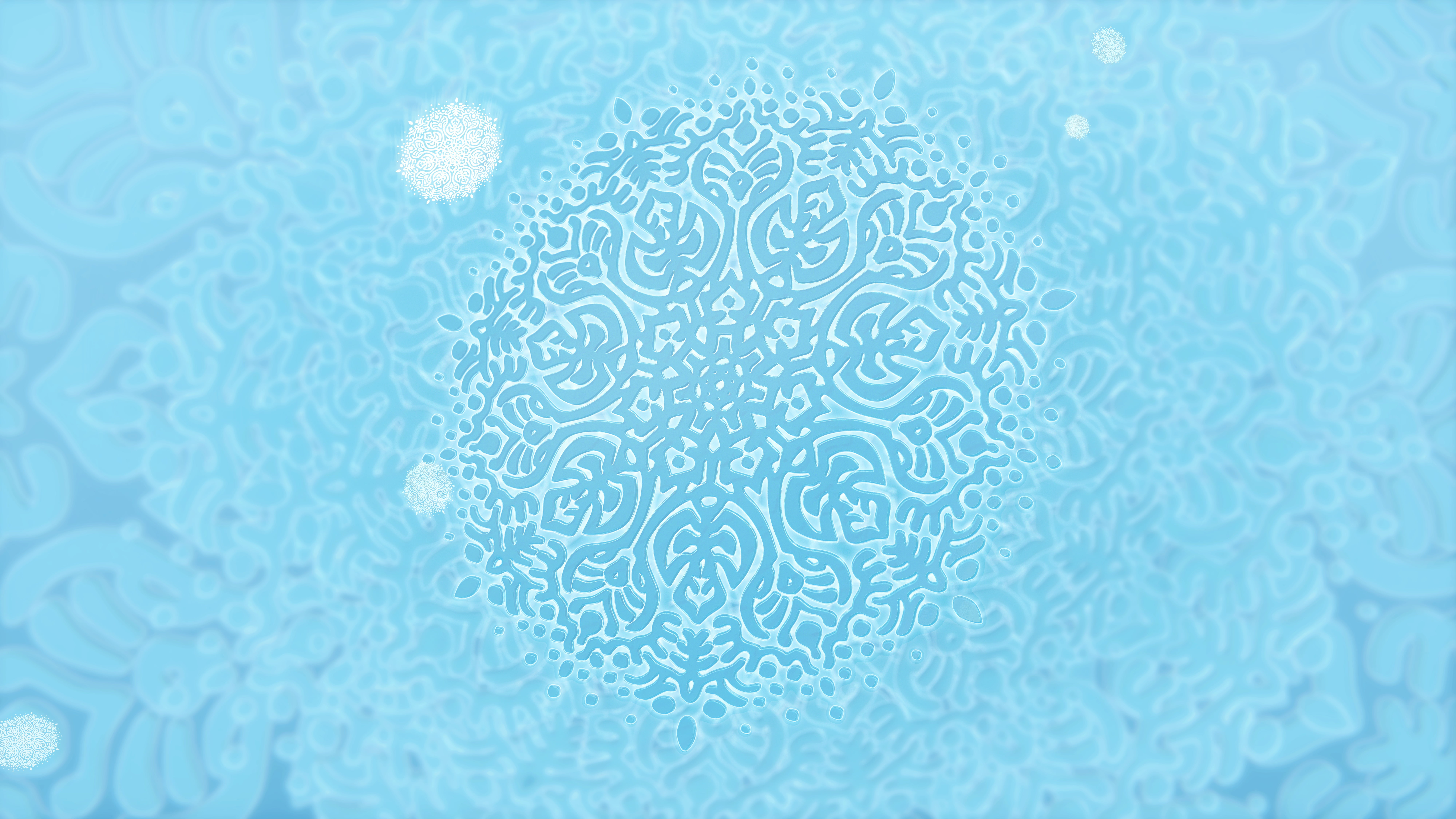 8K, abstraction, 3dartwork, blender render, snow, snowflakes, vectorart, blender3d, pattern, HD Wallpaper