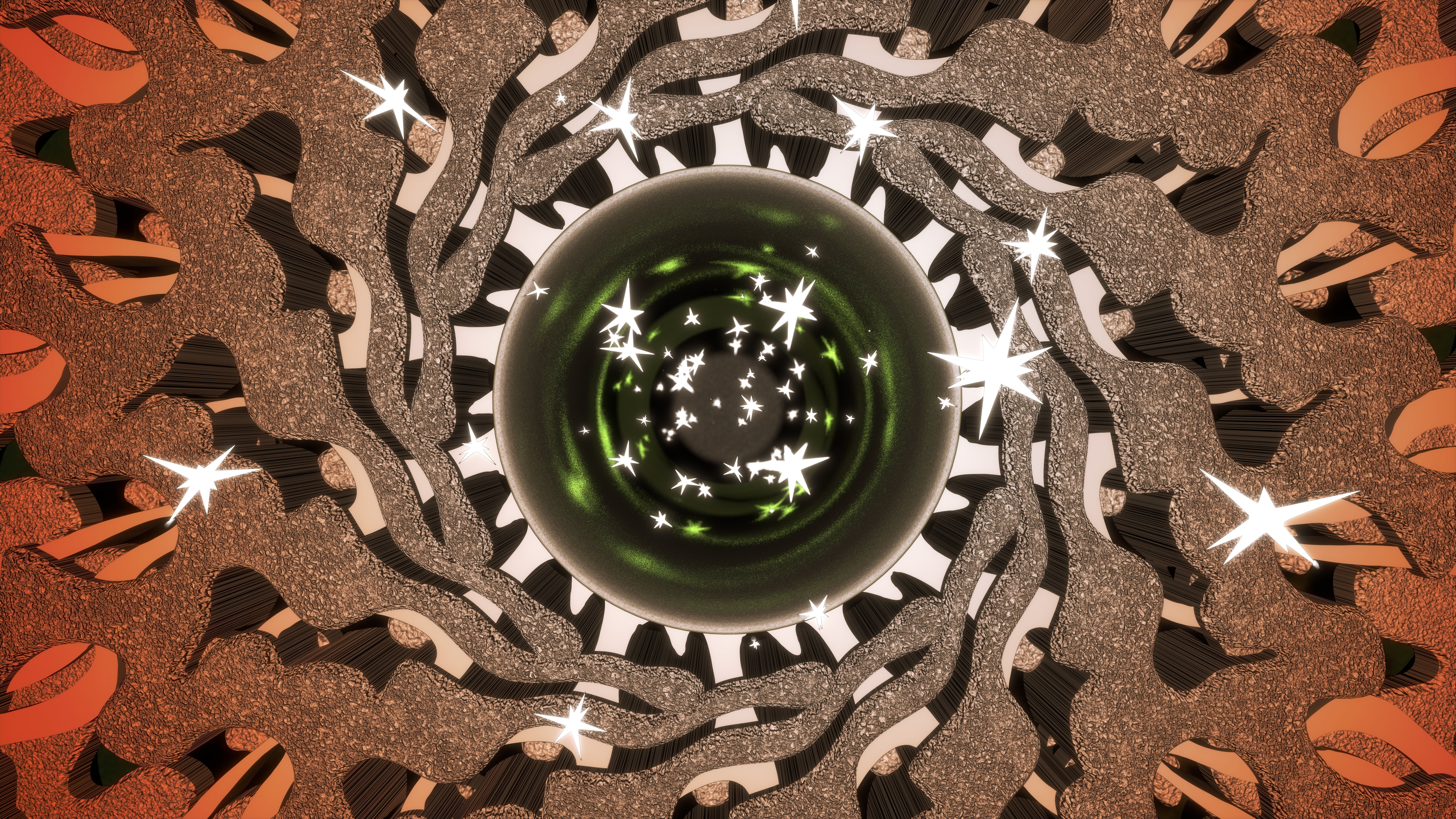 pattern, fantasy, 3dart, scifi, star, blender render, 8K, blender3d, vectorart, HD Wallpaper