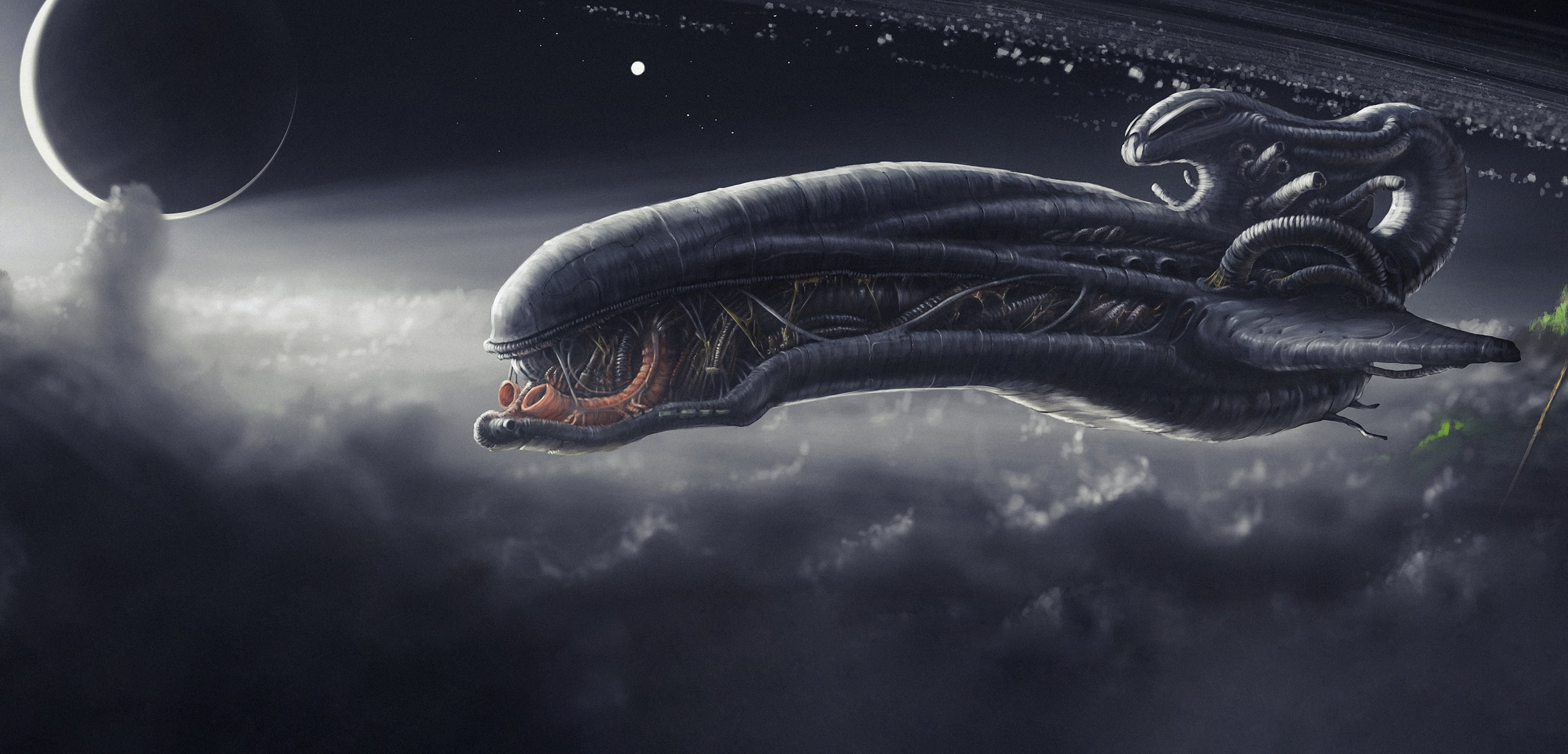 2K, vehicle, science fiction, artwork, spaceship, Dmitrii Ustinov, HD Wallpaper