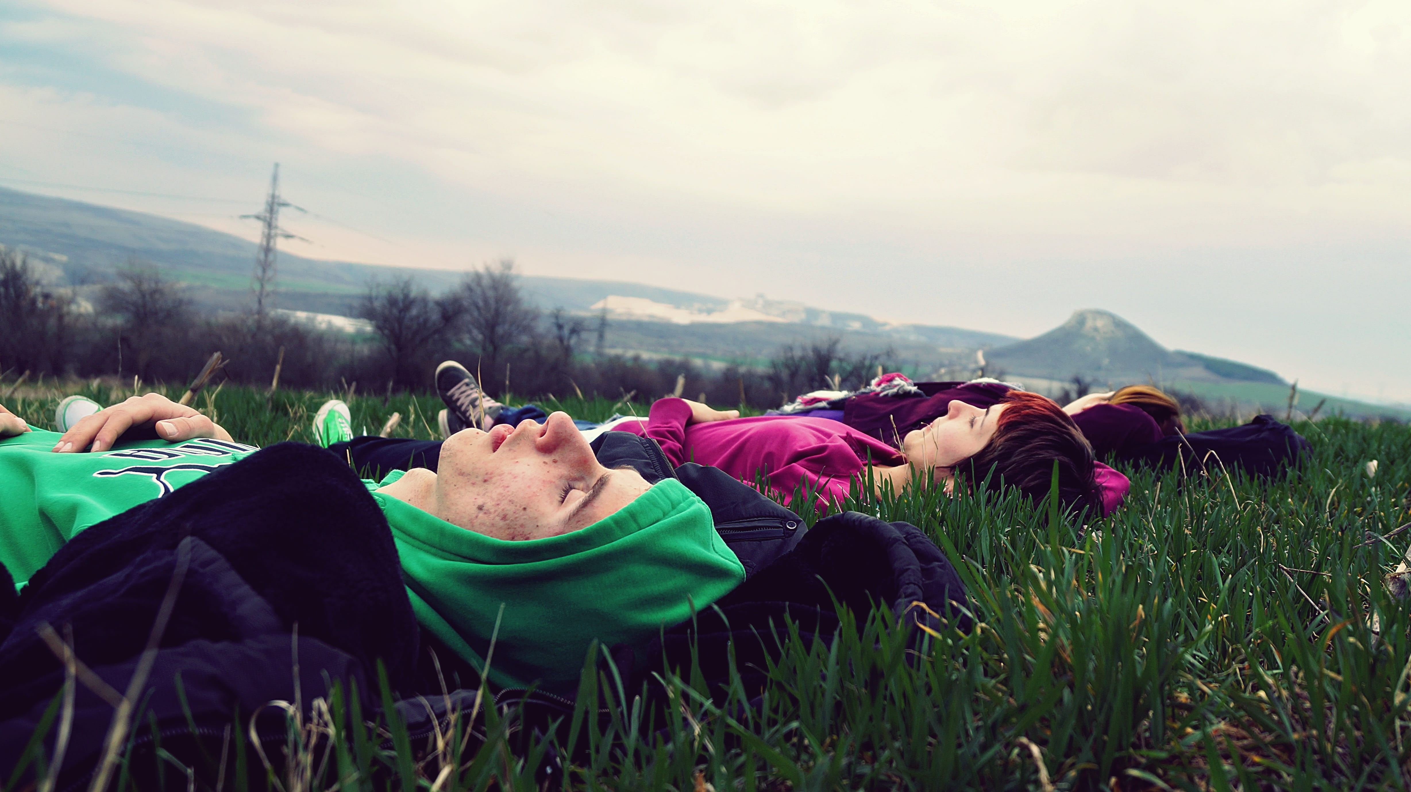 plant, outdoors, chill, cloud - sky, mountain range, love, laying, scenics - nature, field, photo, lying down, beauty in nature, natural, group, day, travel, HD Wallpaper