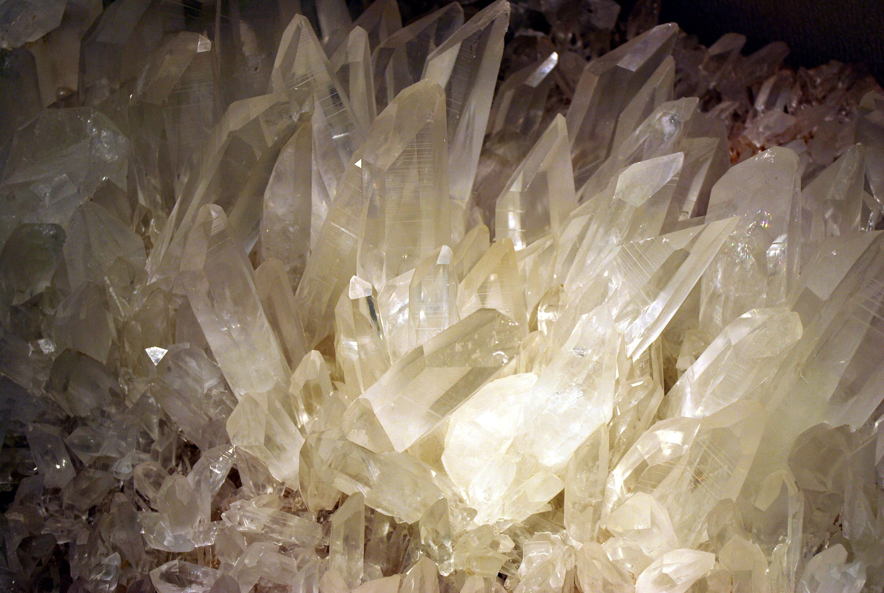 jewelry, full frame, crystals, solid, stones, 2K, white color, clear, pattern, mineral, geology, semi-precious gem, nature, textured, beauty in nature, HD Wallpaper