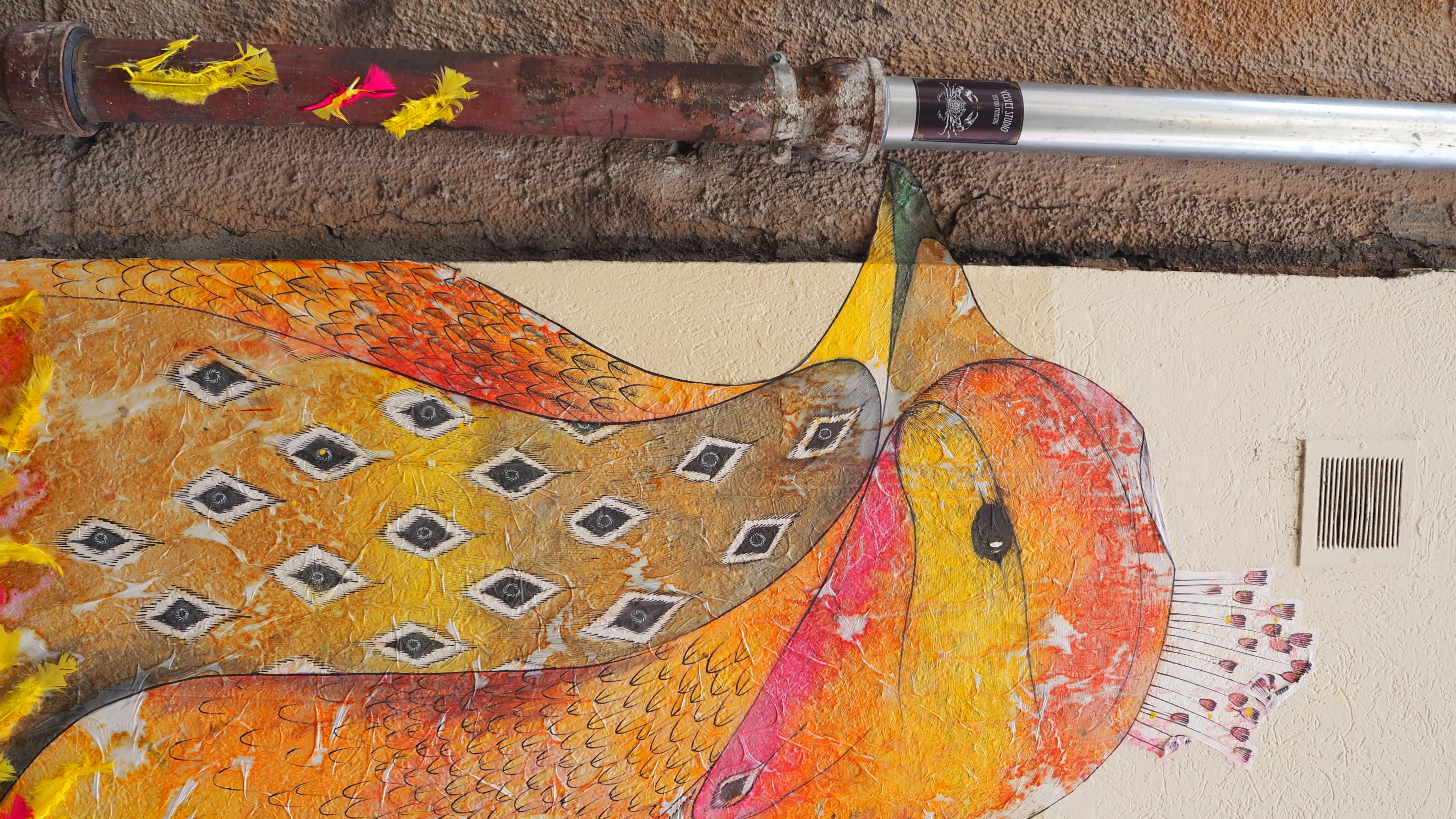 art and craft, craft, graffiti, architecture, low angle view, animal representation, creativity, france, day, pattern, no people, mural, wall, multi colored, HD Wallpaper