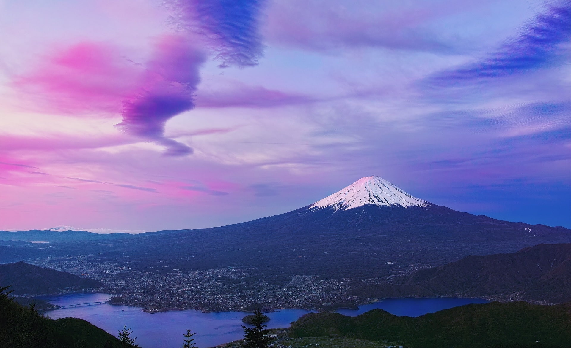 idyllic, land, Asia, outdoors, no people, landscape, scenics - nature, mount, environment, travel destinations, sky, volcanic crater, fuji, mountain peak, HD Wallpaper