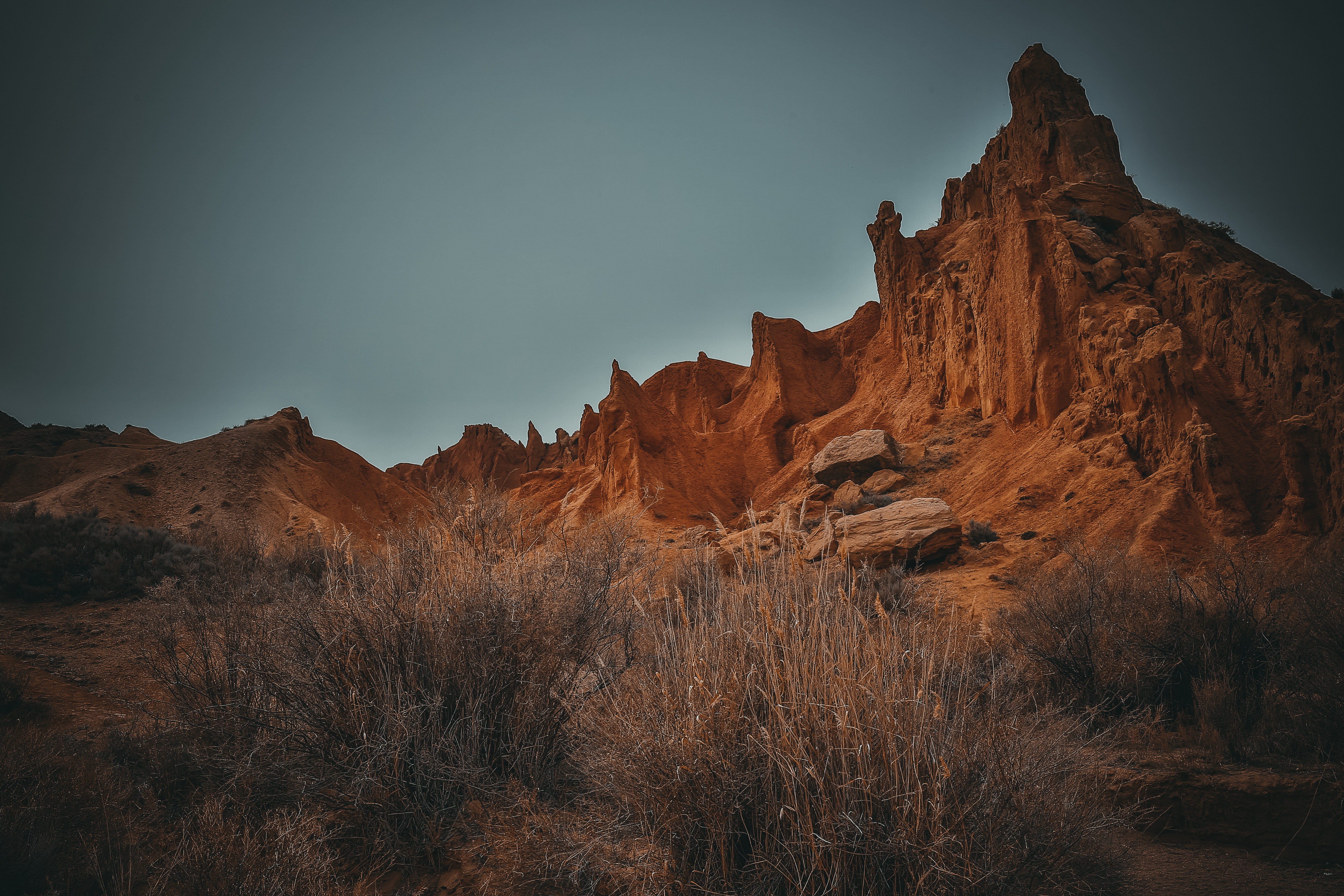 solid, eroded, travel destinations, rock formation, 5K, wild west, коньен, природа, no people, kyrgyzstan, issyk kul, nature, scenics - nature, arid climate, HD Wallpaper