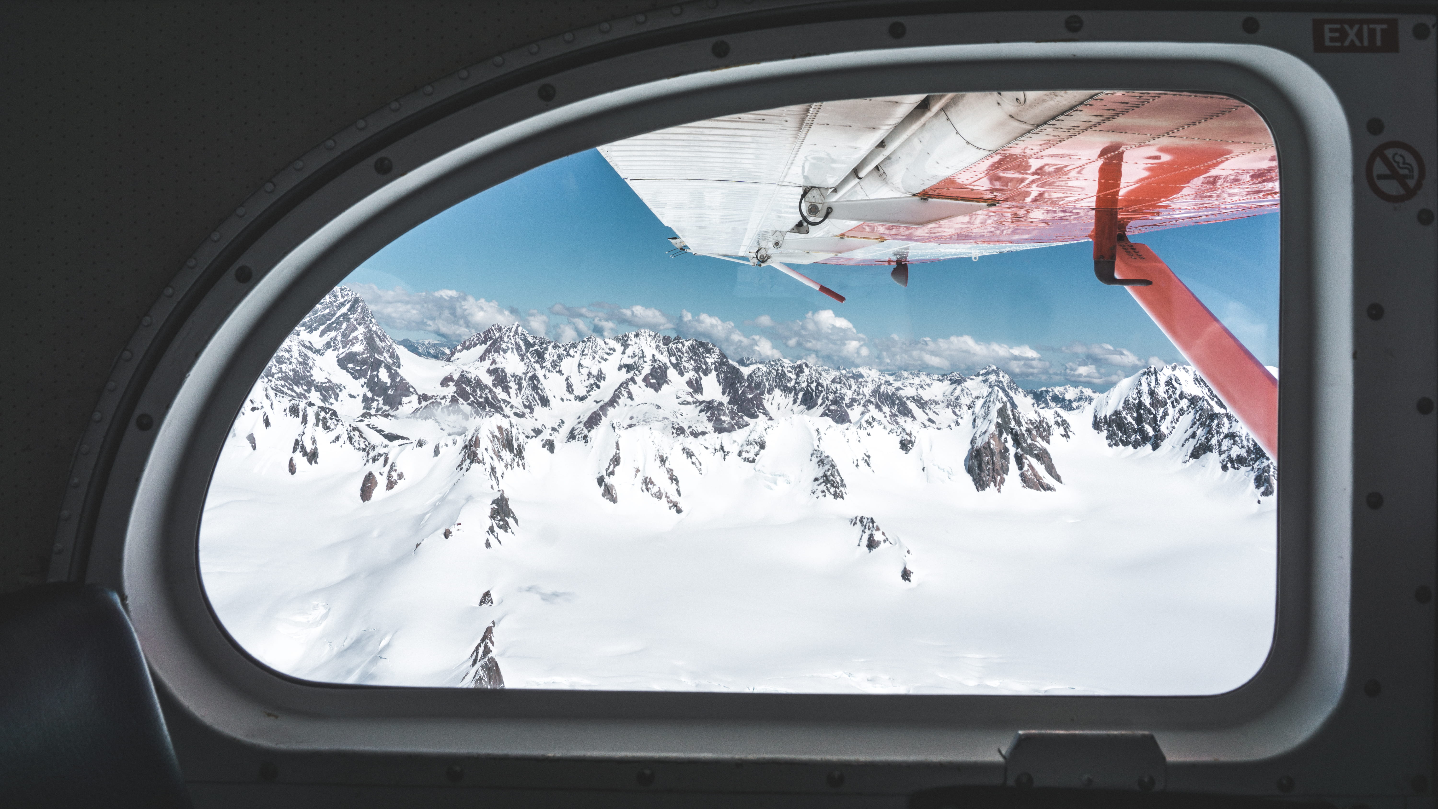 discover, beauty in nature, mountain, plane, mode of transportation, travel, airplane, nature, winter, transparent, clear, covered, snow, snowcapped mountain, HD Wallpaper