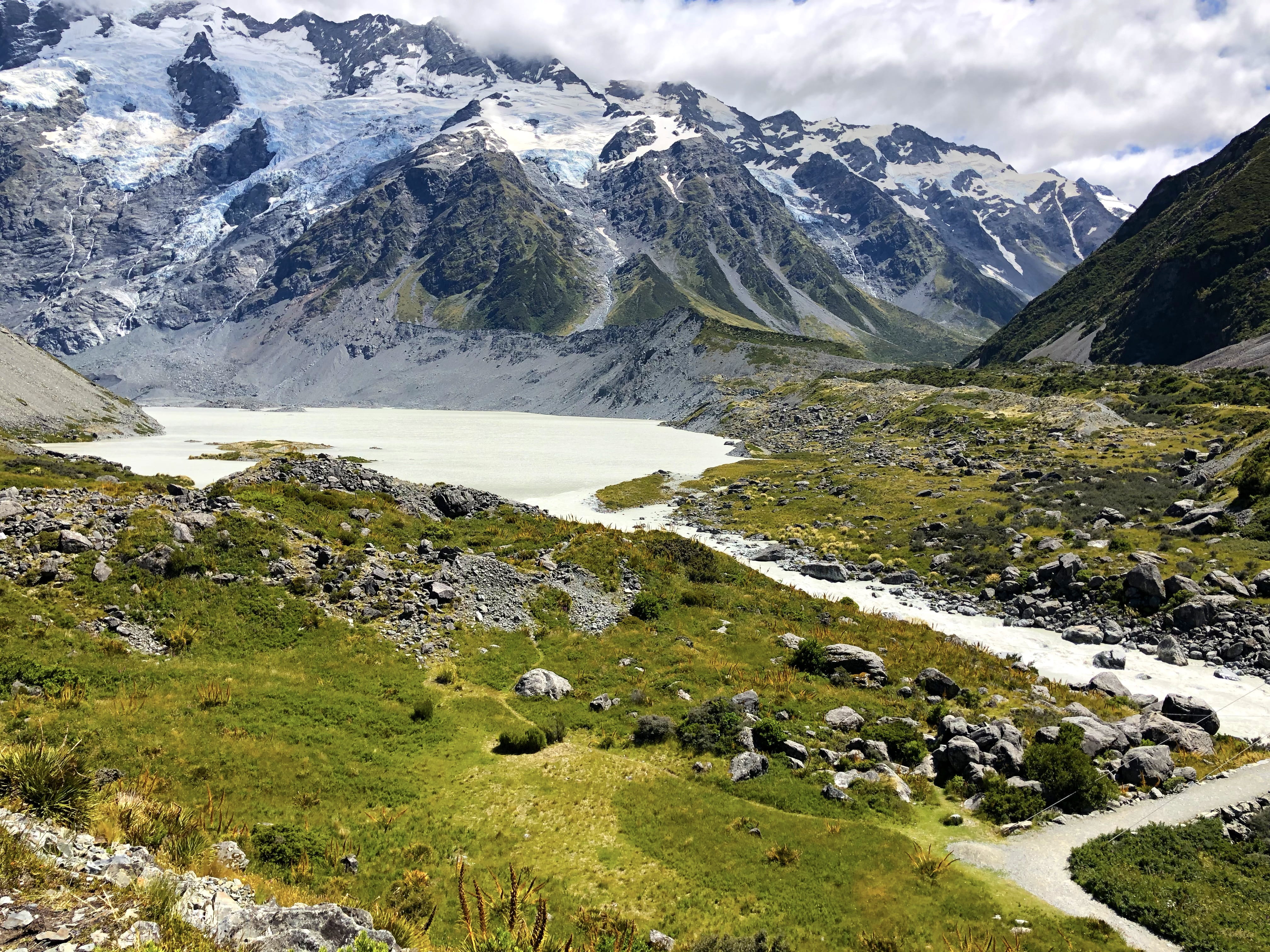 tranquil scene, glacier, mountain peak, mountain, 4K, tourism, mountain range, non-urban scene, landscape, day, sky, scenery, nature, beauty in nature, HD Wallpaper