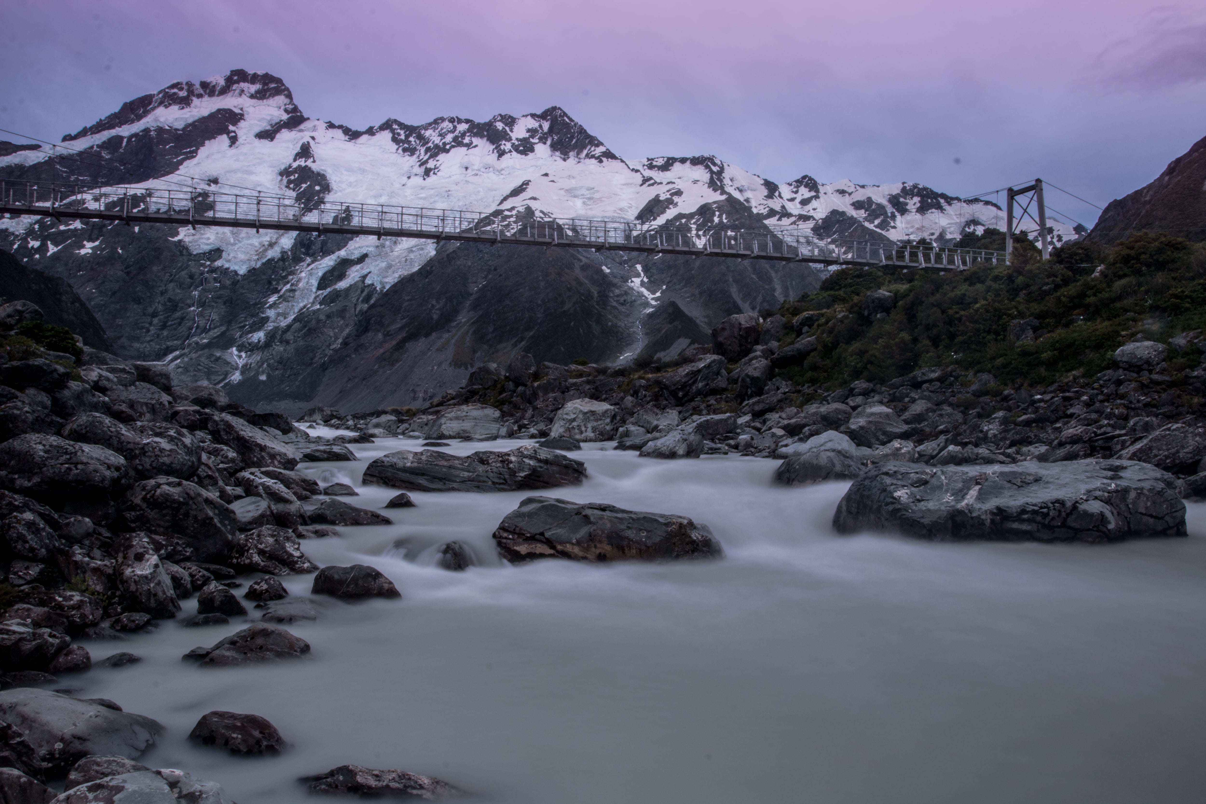 mountain, cold temperature, mountains, river, no people, god, non-urban scene, water, nature, snow, mount cook, flowing water, beauty in nature, scenics - nature, HD Wallpaper