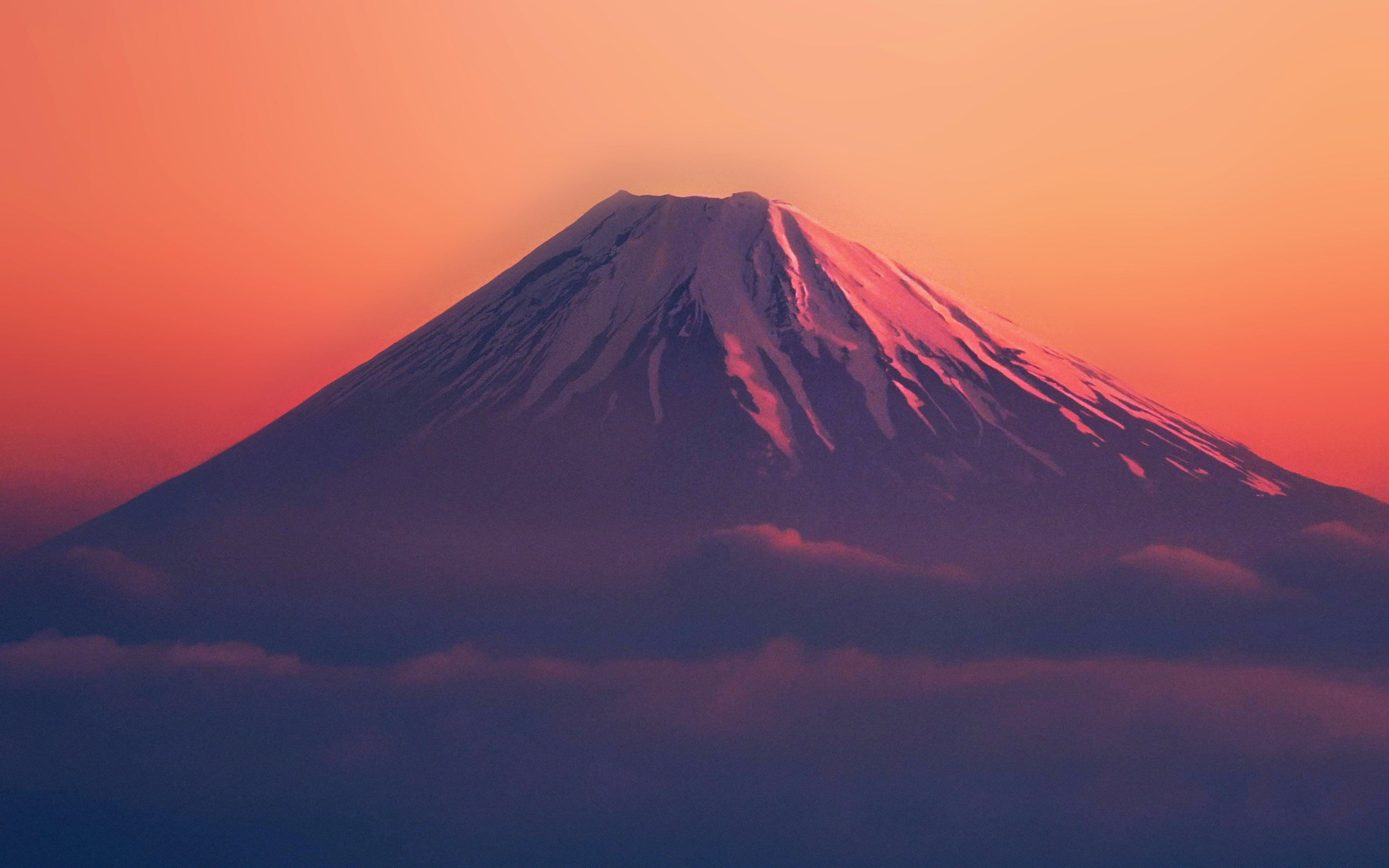 land, sky, travel destinations, non-urban scene, 4K, volcano, red, landscape, nature, sunset, environment, volcanic crater, mountain, mountain peak, tranquility, HD Wallpaper