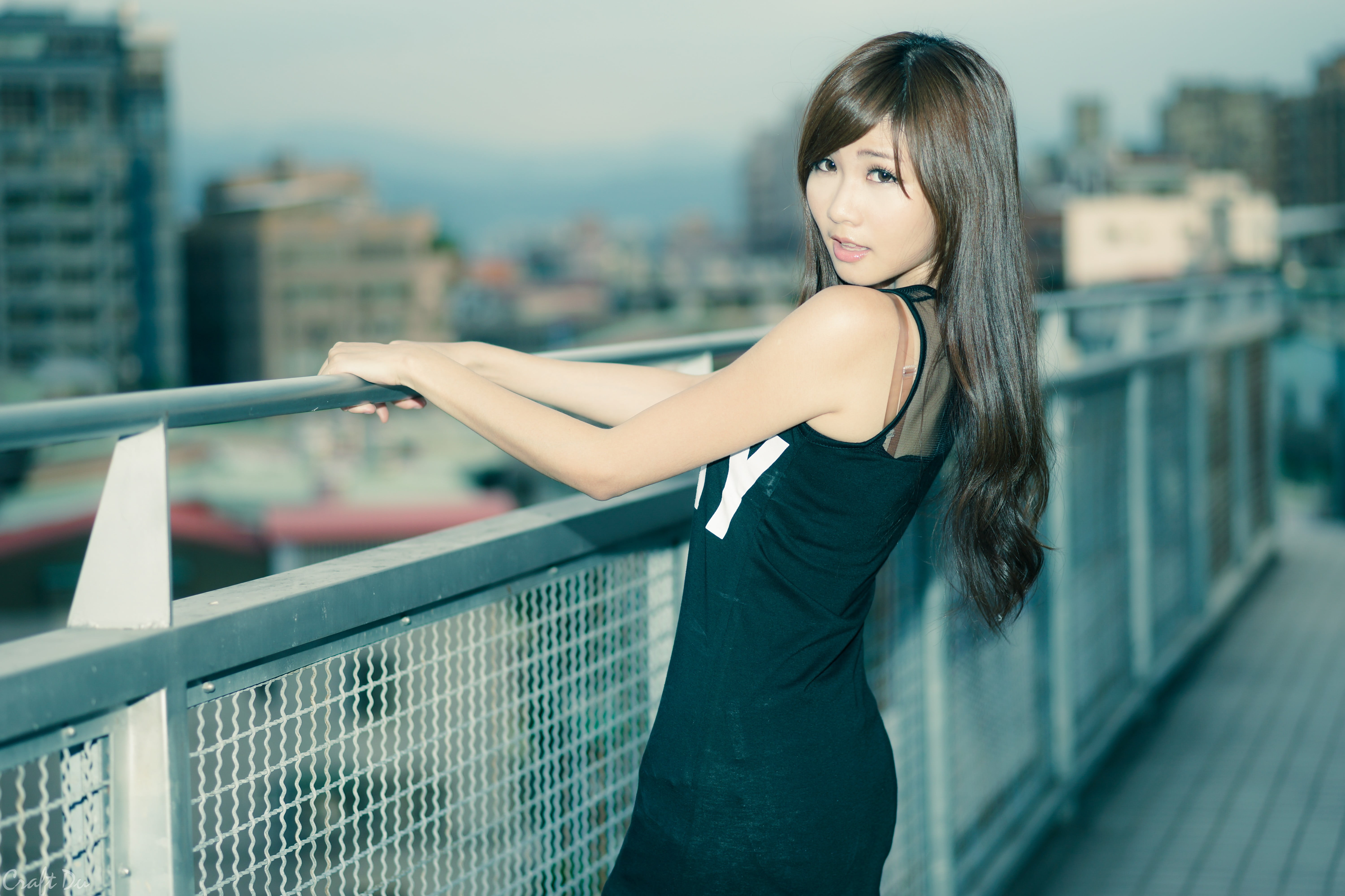 city, lifestyles, adult, hairstyle, hair, 5K, outdoors, portrait, built structure, young women, standing, long hair, young adult, women, Zhang Ya Zhu, HD Wallpaper