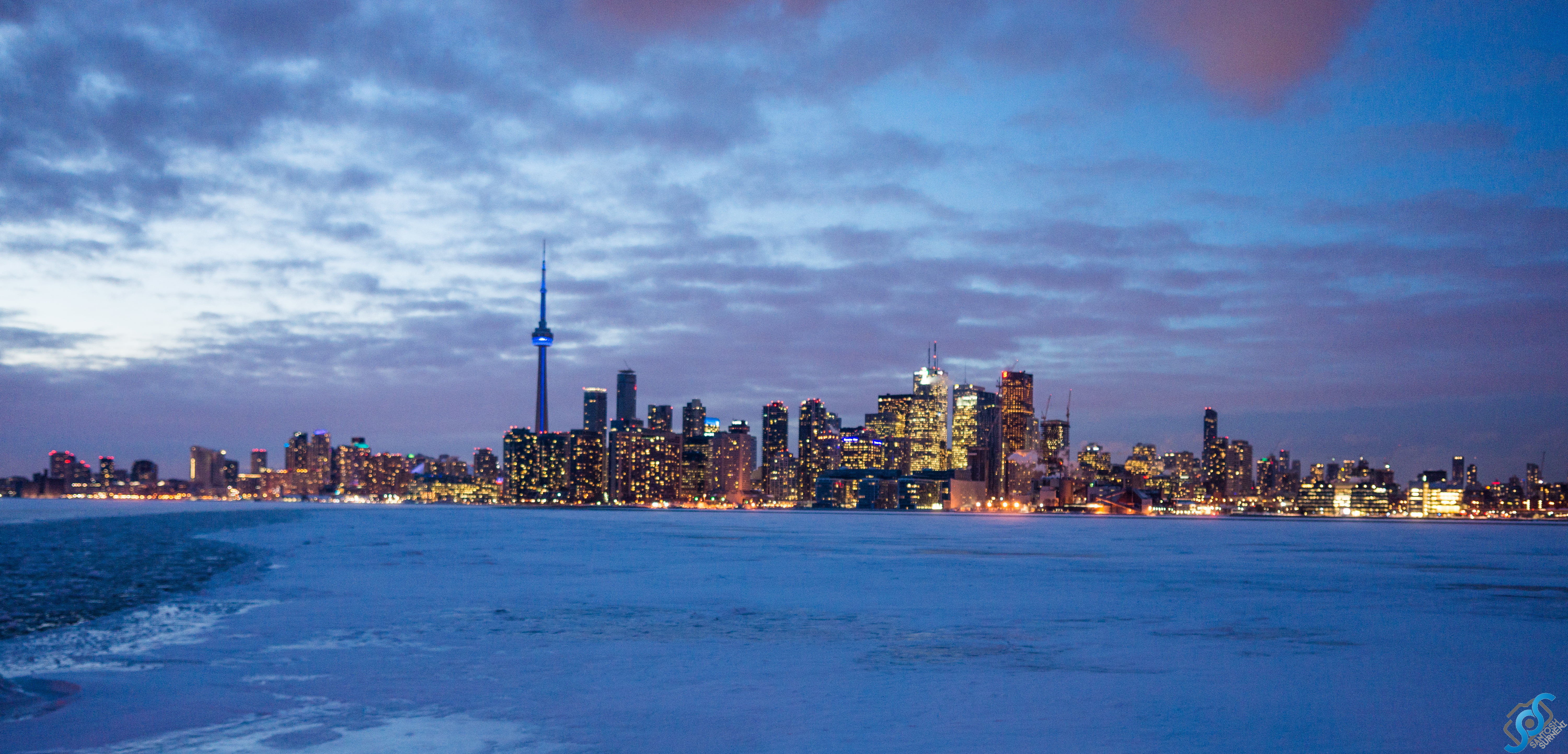 famous Place, night  sky, sea, photography, cityscape, lake, uSA, panoramic photography, skyscraper, skyline, architecture, Sony  alpha, urban Scene, Toronto, HD Wallpaper