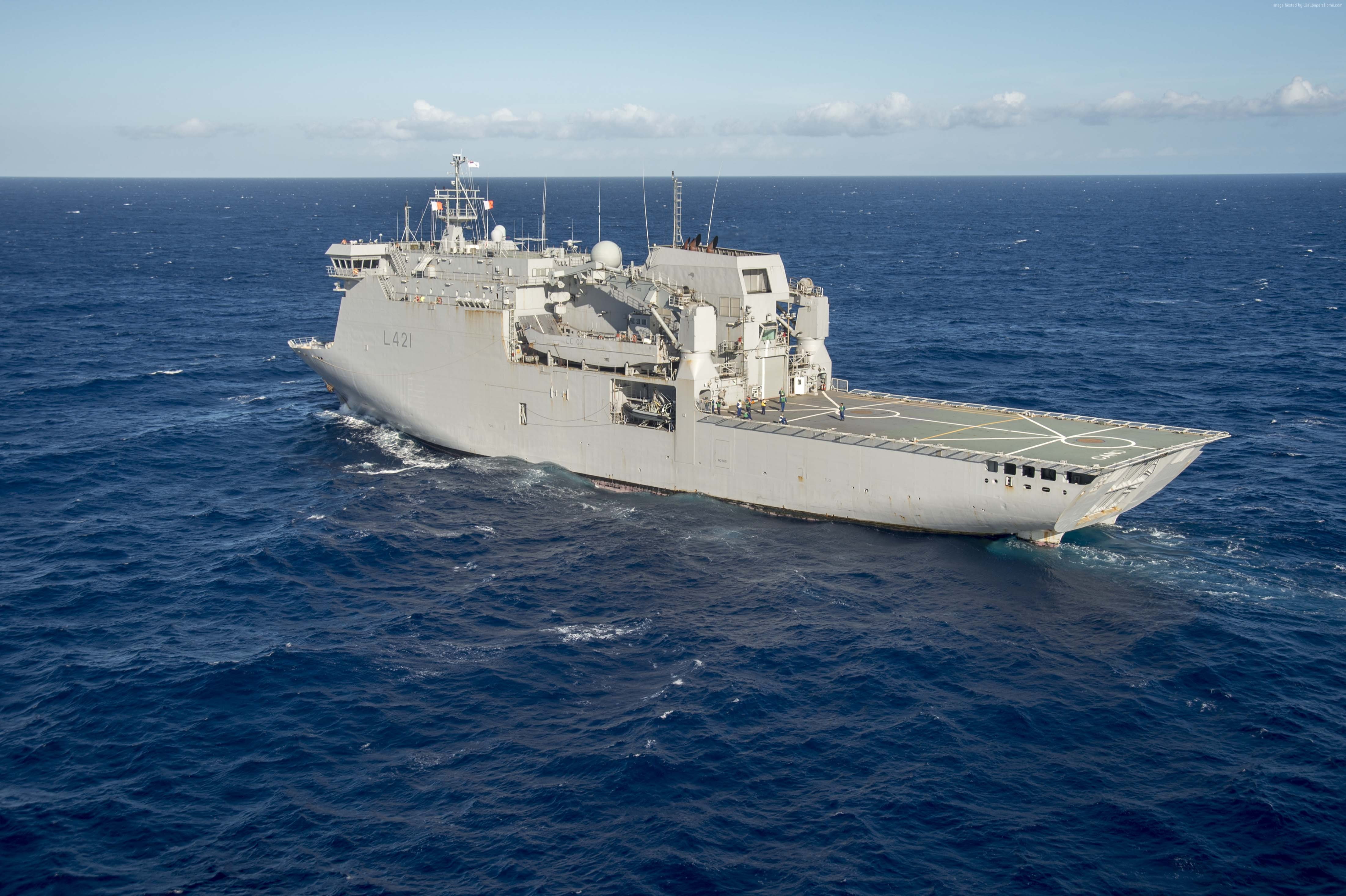 L421, strategic sealift ship, HMNZS Canterbury, New Zealand Navy, 4K, HD Wallpaper