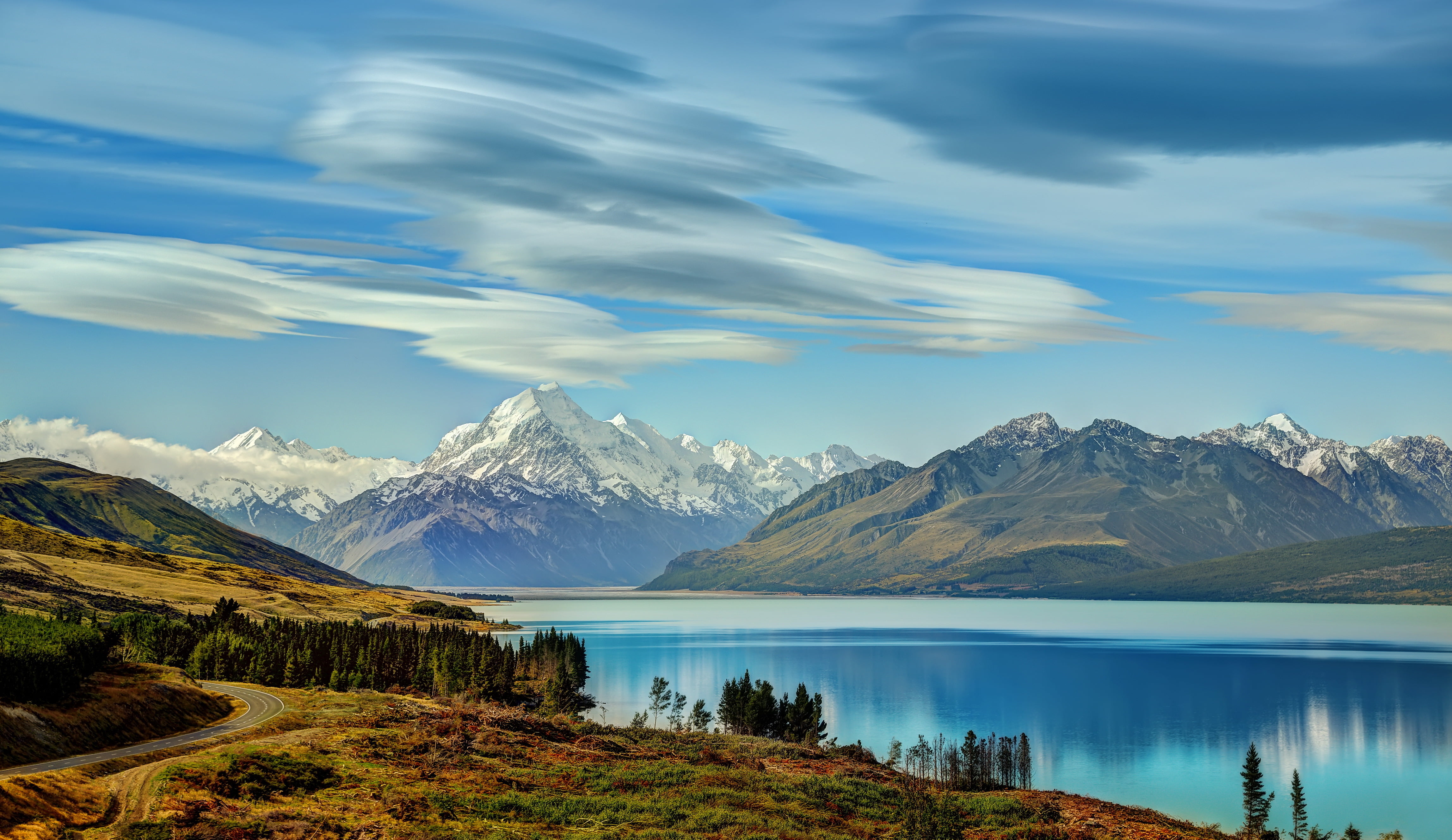 island, New, The sky, no people, green, mountain range, water, idyllic, Mountains, Lake, reflection, day, beauty in nature, non-urban scene, Zealand, mountain peak, HD Wallpaper