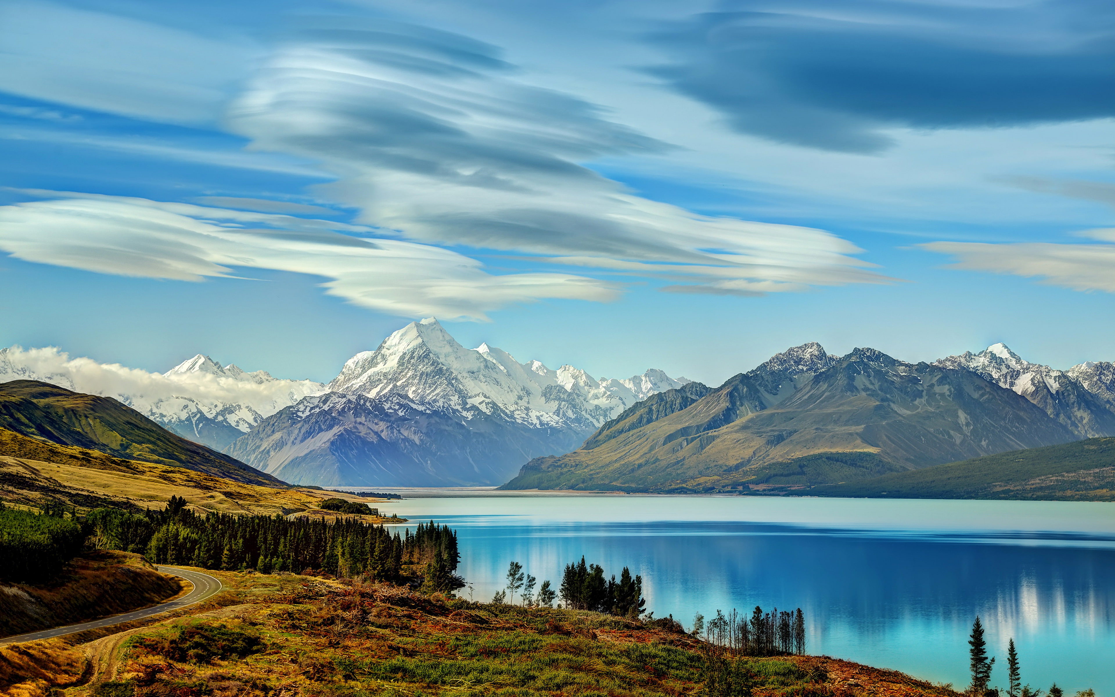 incredibly, new, zealand, 4K, lake, blue, bautiful, pukaki, HD Wallpaper