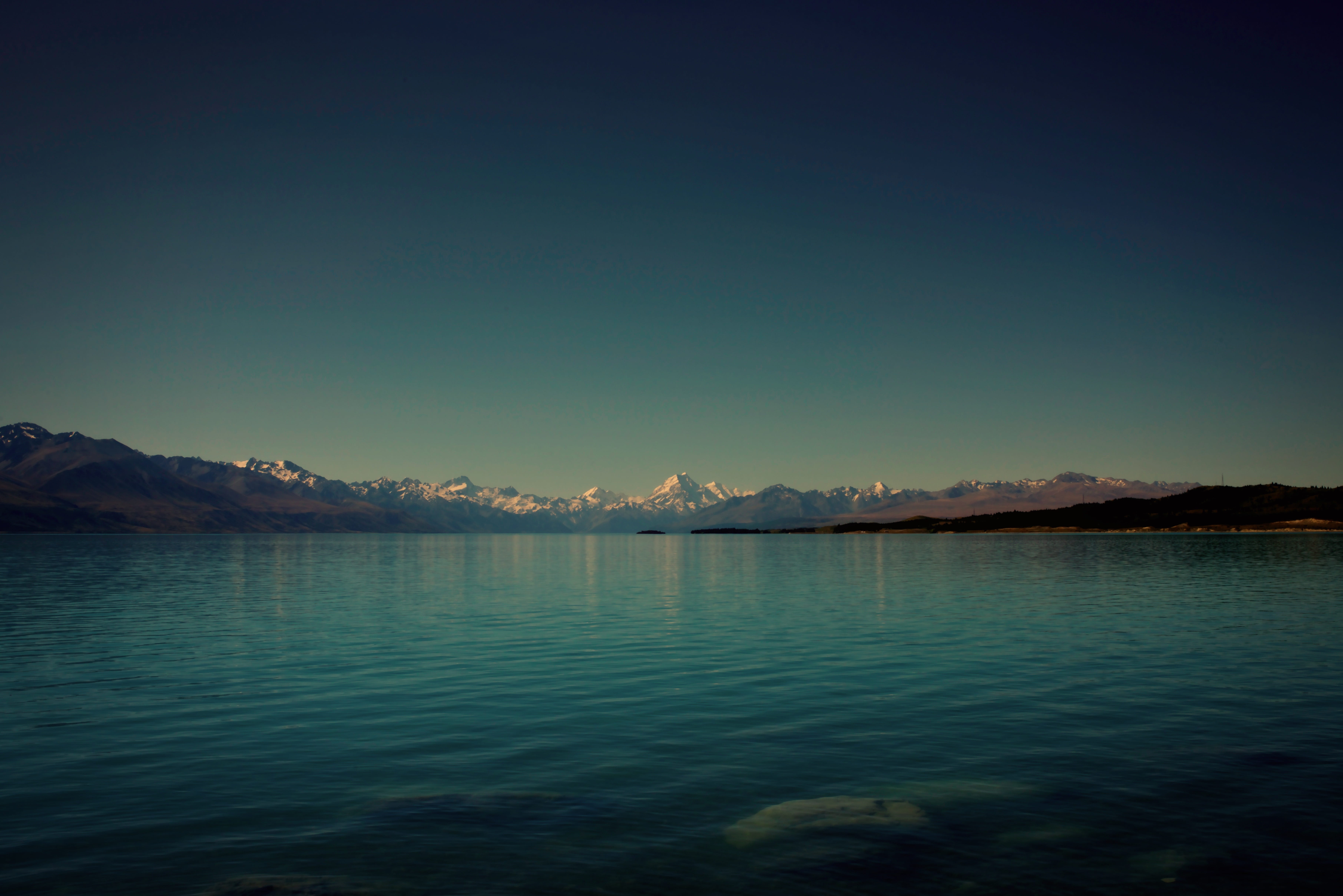 lake, snow, scenics - nature, sky, glacier, view into land, mountains, prefection, copy space, tranquil scene, waterfront, non-urban scene, clear sky, mountain range, HD Wallpaper
