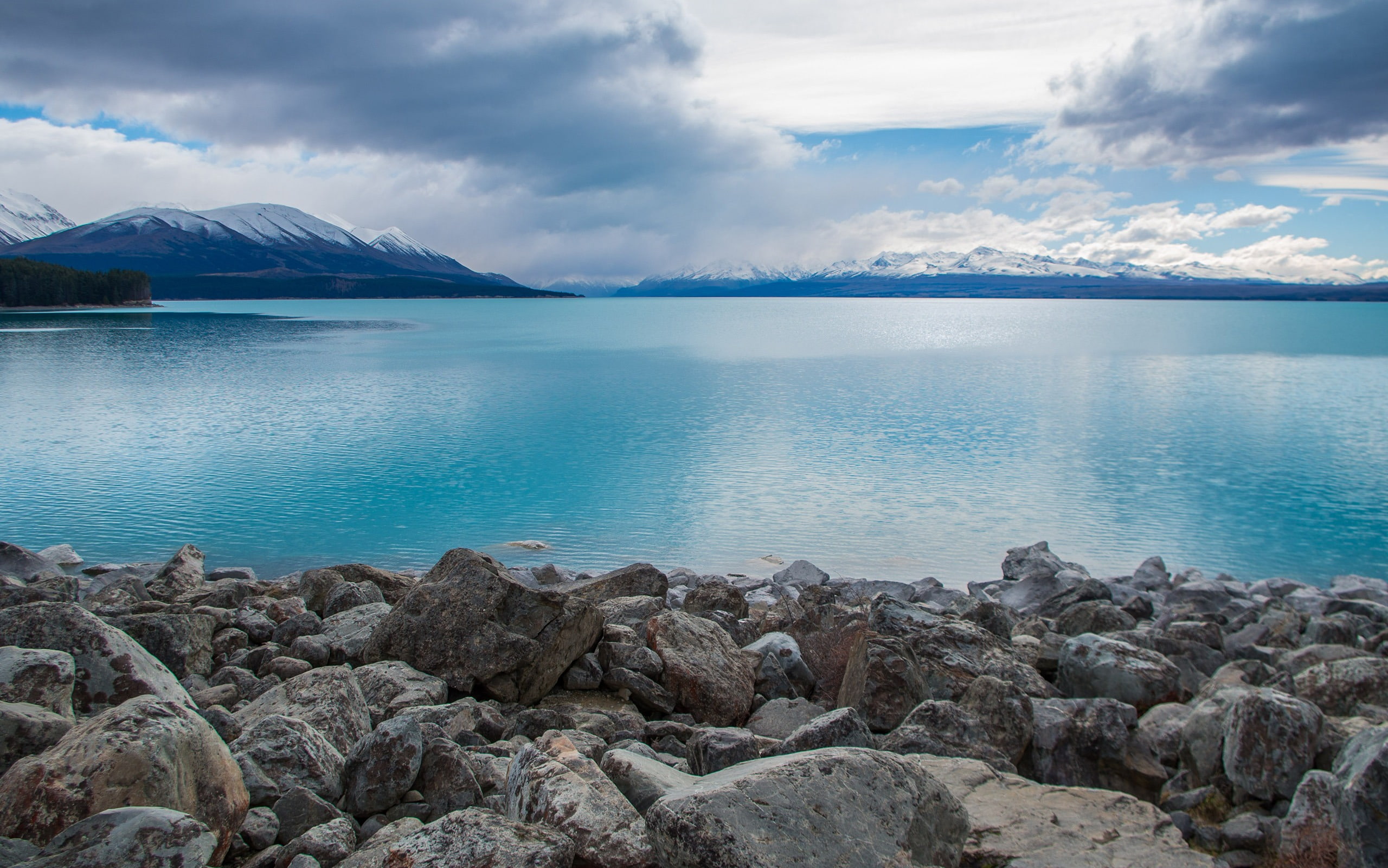 rock, tranquil scene, turquoise colored, nature, beauty in nature, non-urban scene, rock - object, new, no people, solid, zealand, wallpa, snowcapped mountain, HD Wallpaper