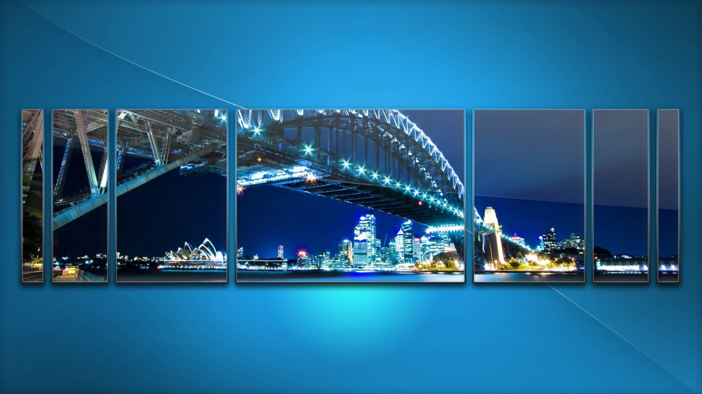 720P, blue, cityscape, Sydney, bridge, HD Wallpaper
