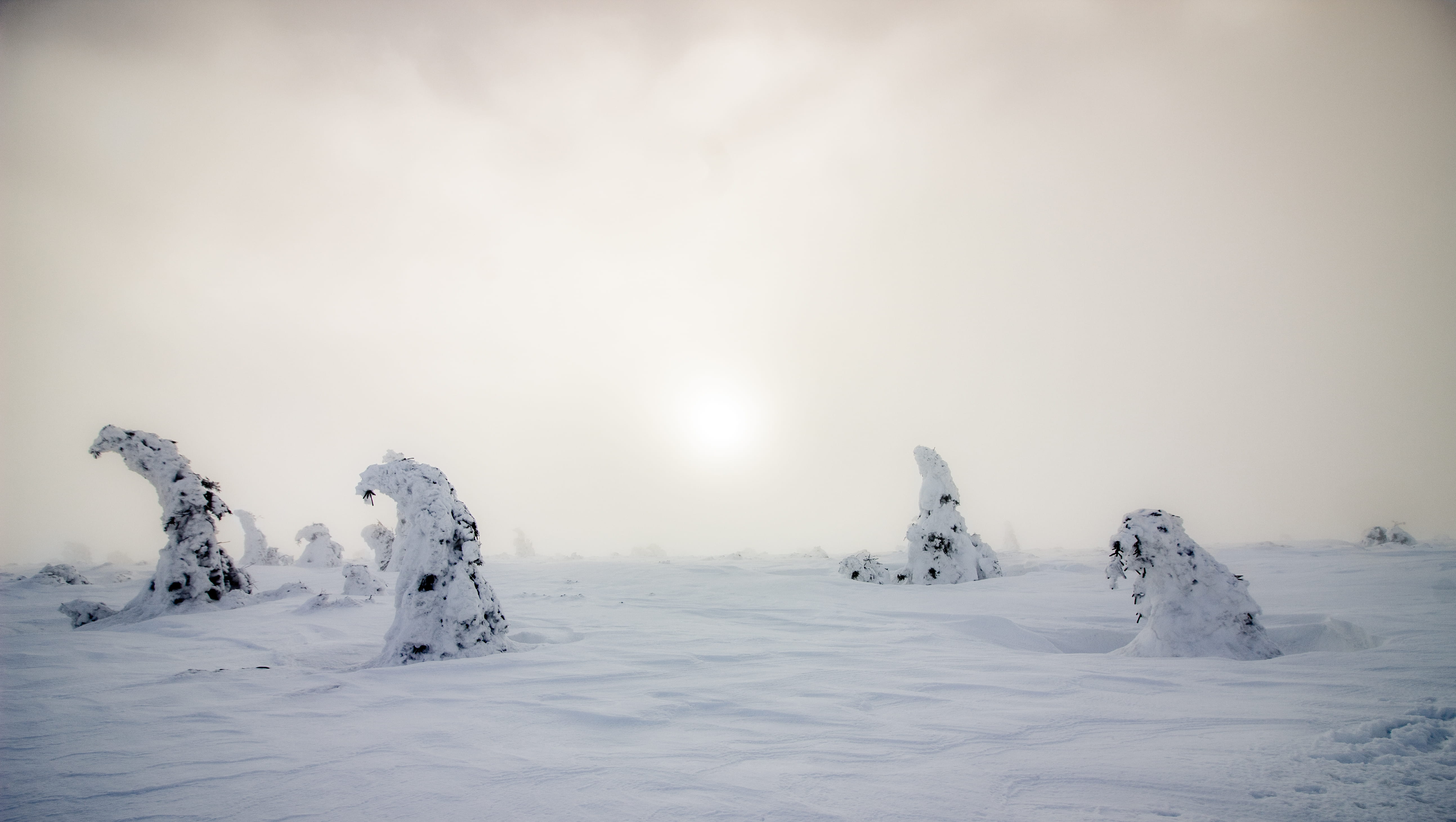 winter, no people, weather, non-urban scene, frozen, transportation, surface, sky, snowing, vehicle, tranquility, snow, icy, cloud - sky, white color, sun, HD Wallpaper