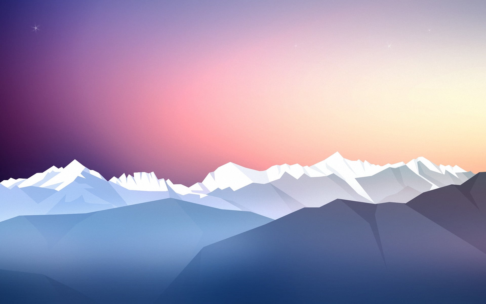 purple, idyllic, nature, abstract backgrounds, paper, shape, environment, no people, colored background, blue, digital composite, tundra, mountain, HD Wallpaper