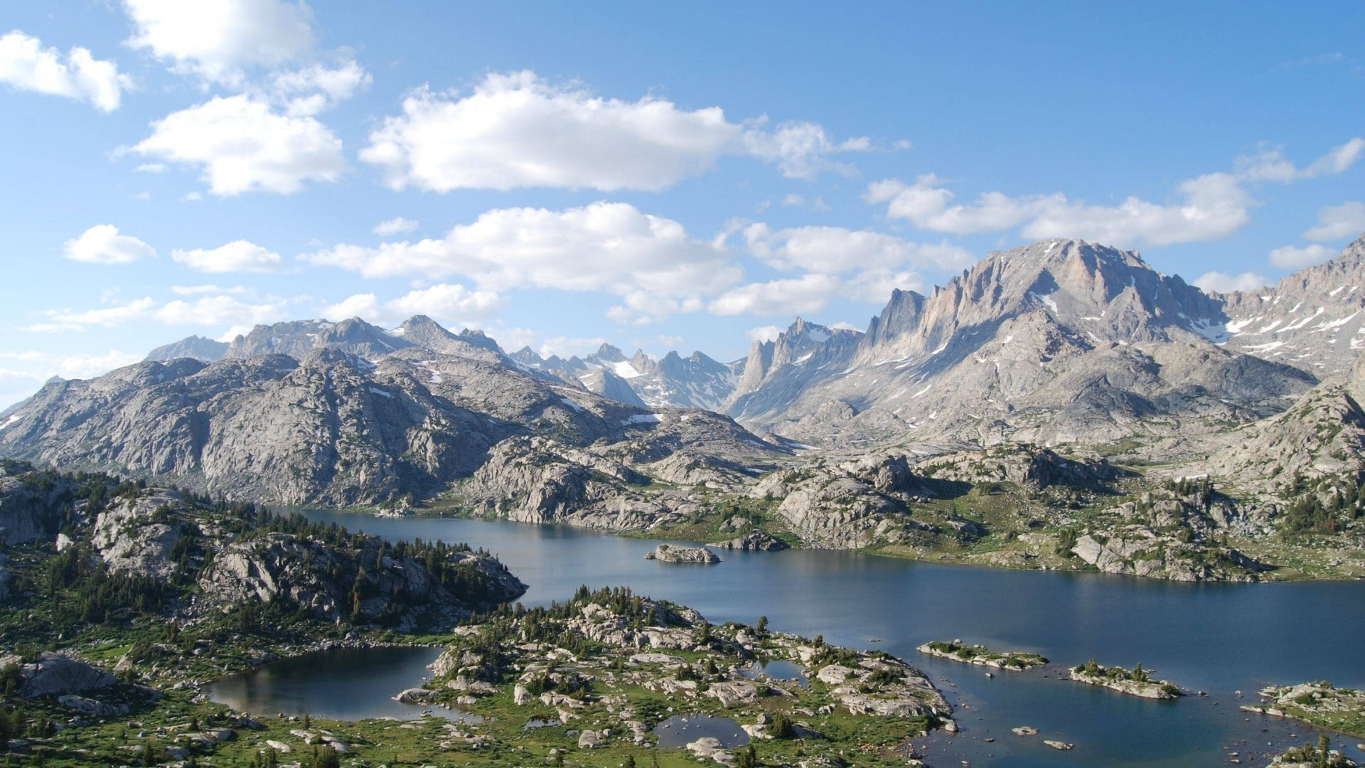 no people, scenics - nature, mountain, nature, clouds, sky, tranquil scene, landscape, lake, non-urban scene, day, idyllic, beauty in nature, river, mountain range, HD Wallpaper