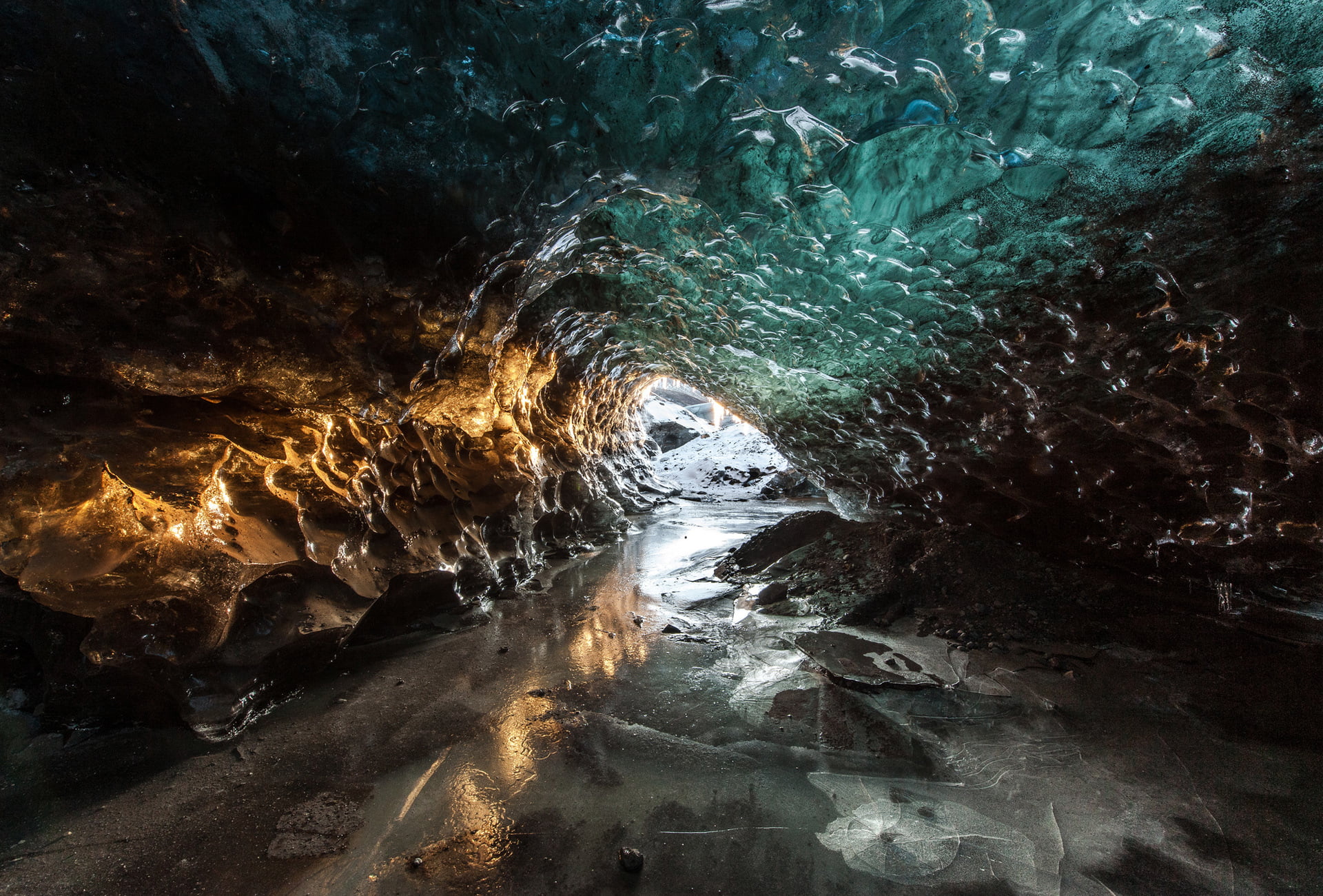 beach, solid, geology, nature, cave, 1080P, entrance, ice, illuminated, power in nature, land, rock, the grotto, physical geography, no people, light, HD Wallpaper
