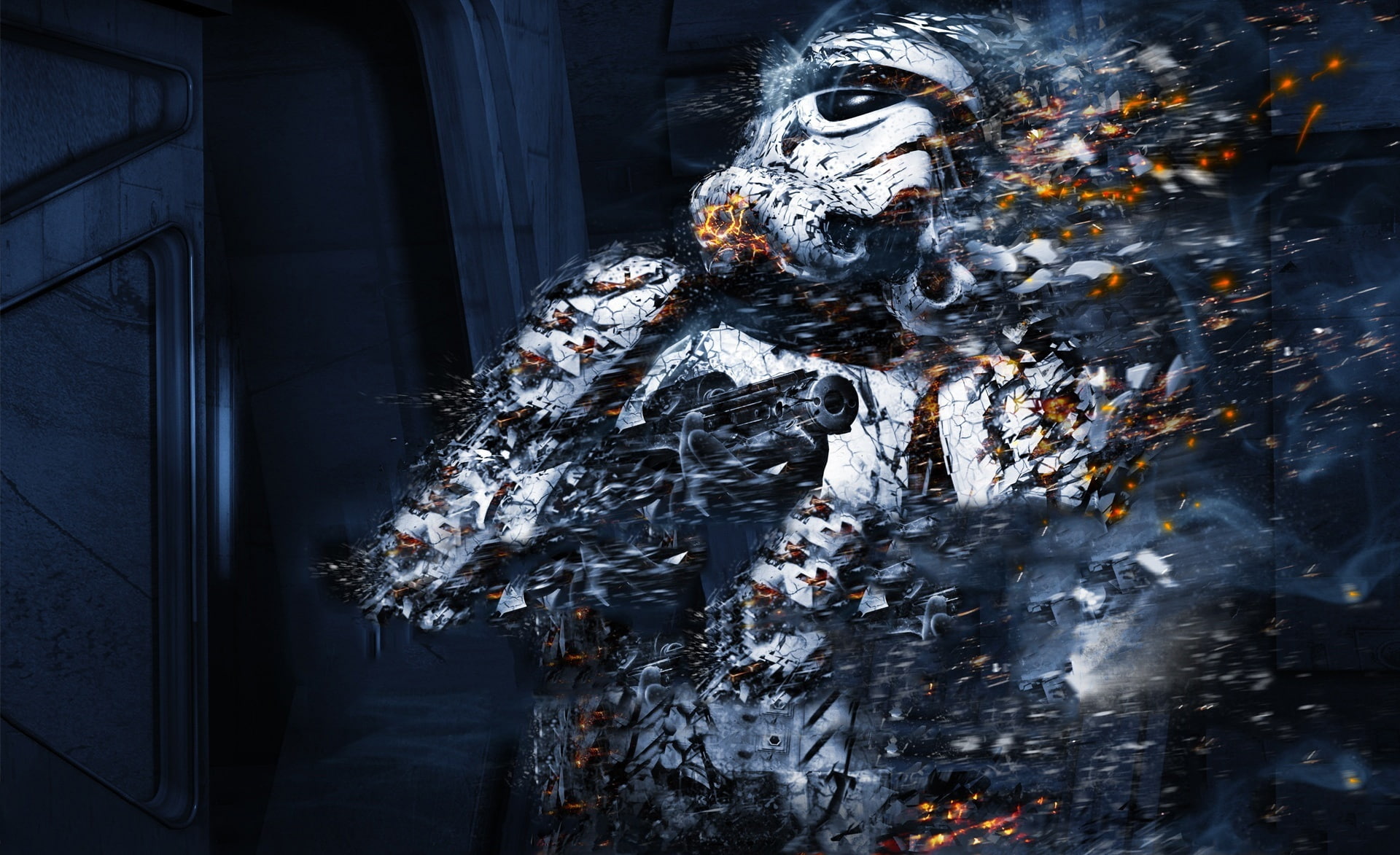 star, wars, nature, weathered, 1080P, trooper, stormtrooper, winter, Games, old, close-up, building exterior, built structure, day, no people, wall - building feature, HD Wallpaper