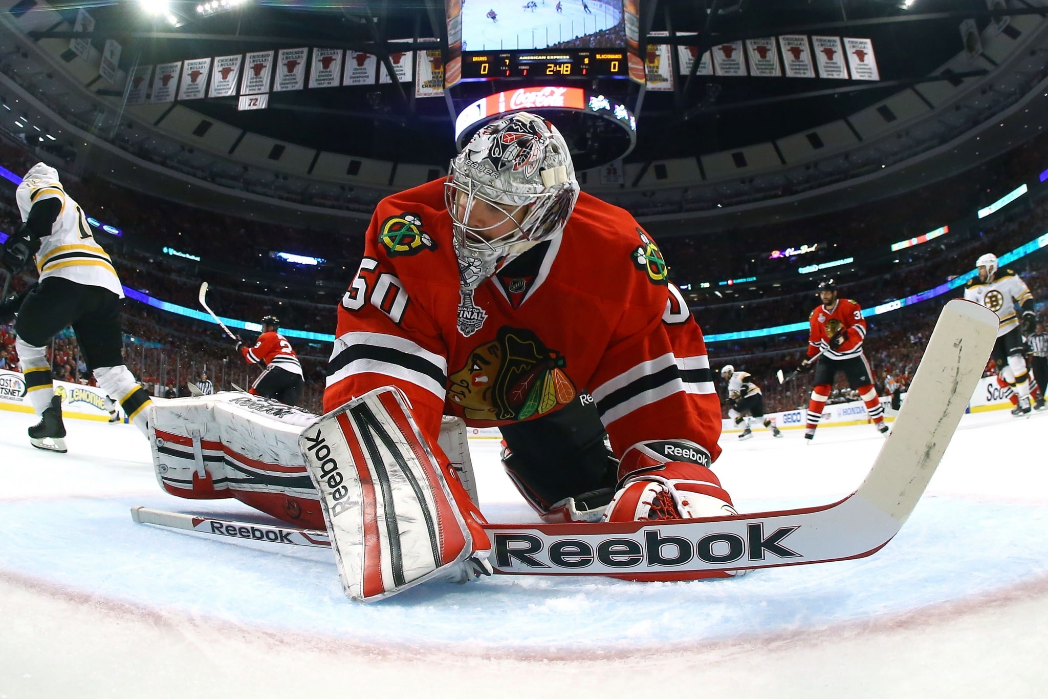competitive sport, men, snow, chicago blackhawks theme picture, stadium, headwear, leisure activity, sport, competition, people, cold temperature, helmet, HD Wallpaper