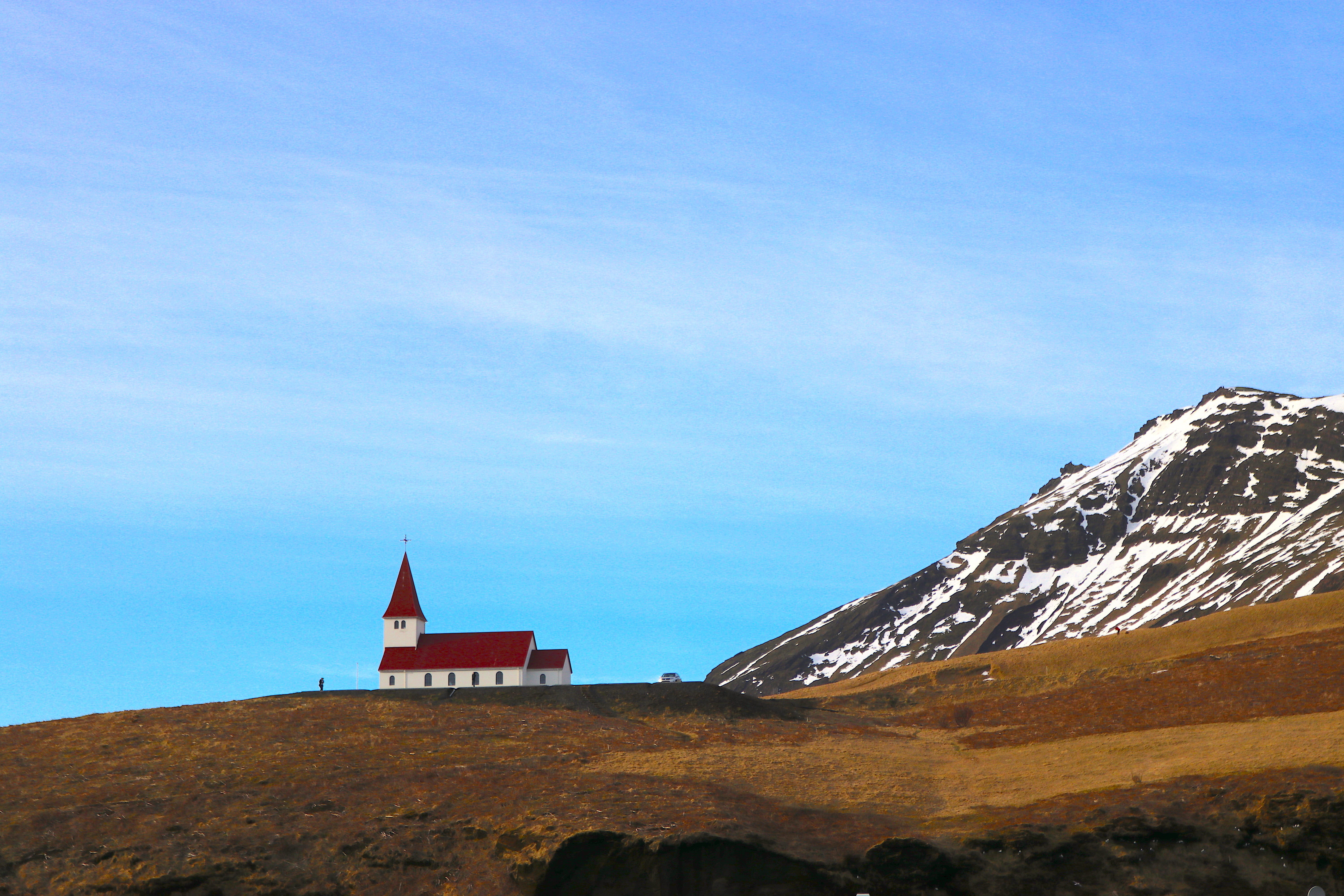 scandanavian, nature, copy space, vik, travel destinations, no people, arctic, cloud - sky, icelandic, architecture, vik iceland, building exterior, lutheran, HD Wallpaper