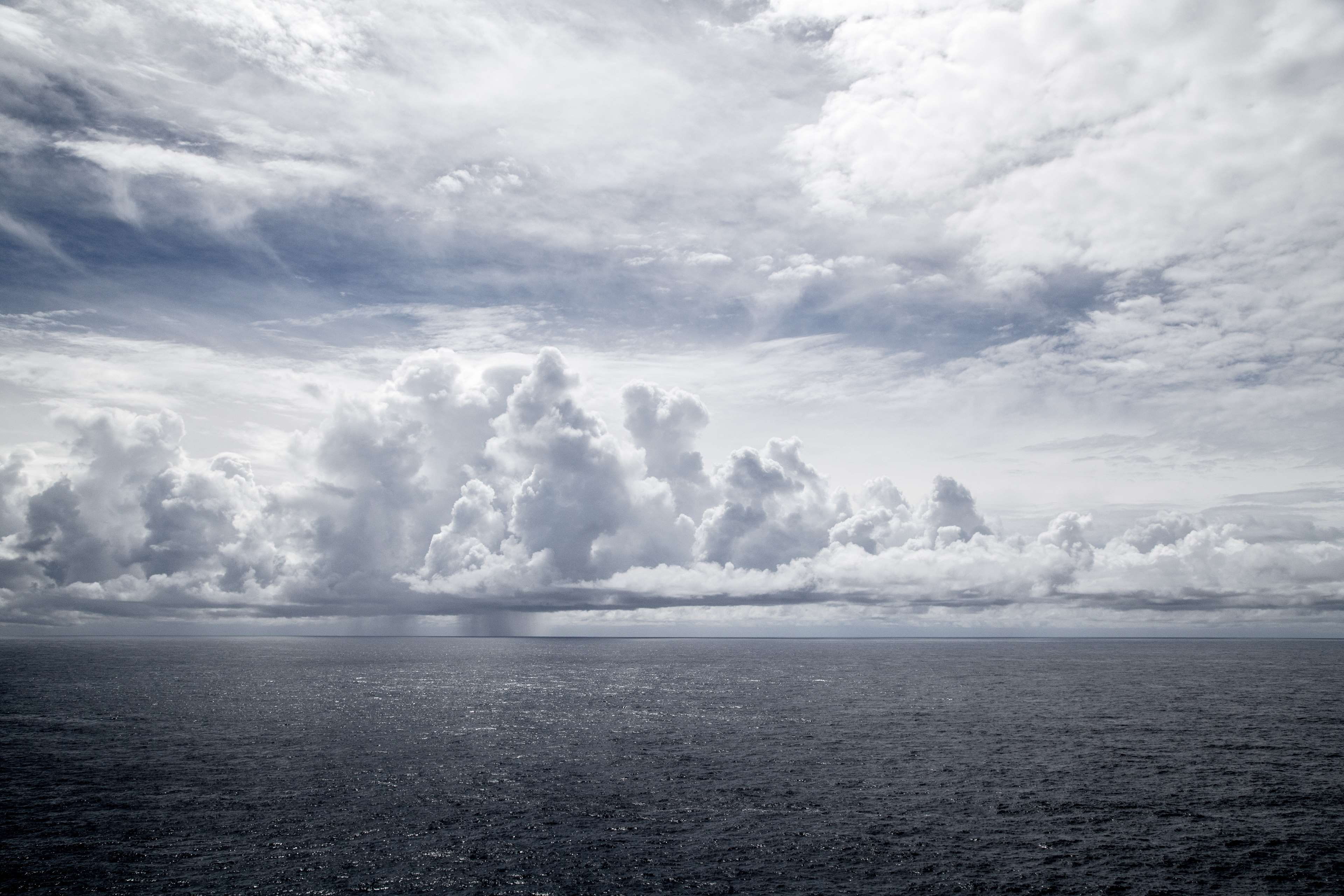 beauty in nature, tranquility, ocean, nature, rain, horizon, ominous, idyllic, environment, no people, horizon over water, clouds, scenics - nature, cloud - sky, HD Wallpaper