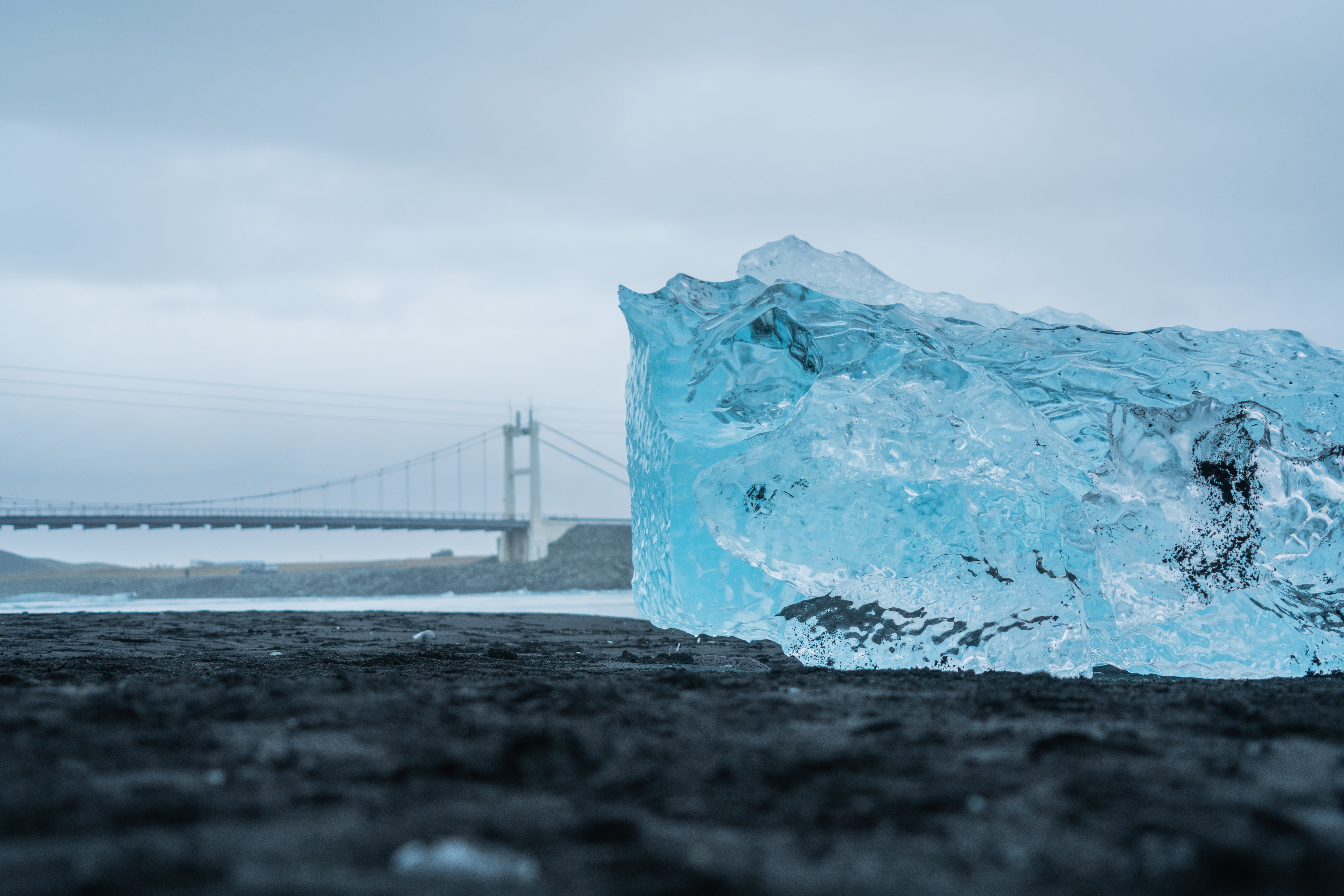 scenery, bridge - man made structure, leisure activities, yard, ice, no people, connection, surface level, frozen, cloud - sky, built structure, day, nature, HD Wallpaper