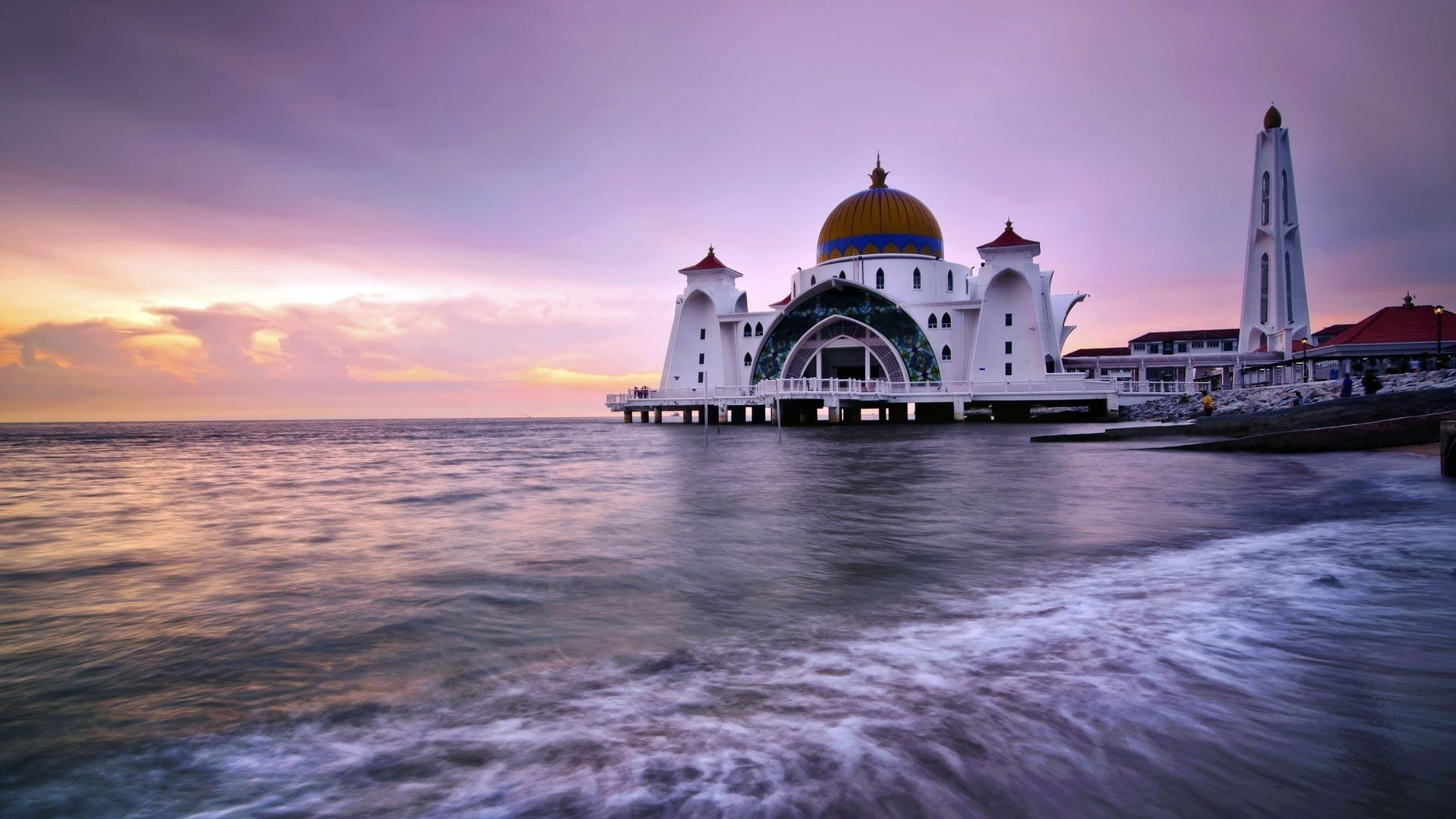 1080P, Mosques, Malacca Straits Mosque, Mosque, HD Wallpaper