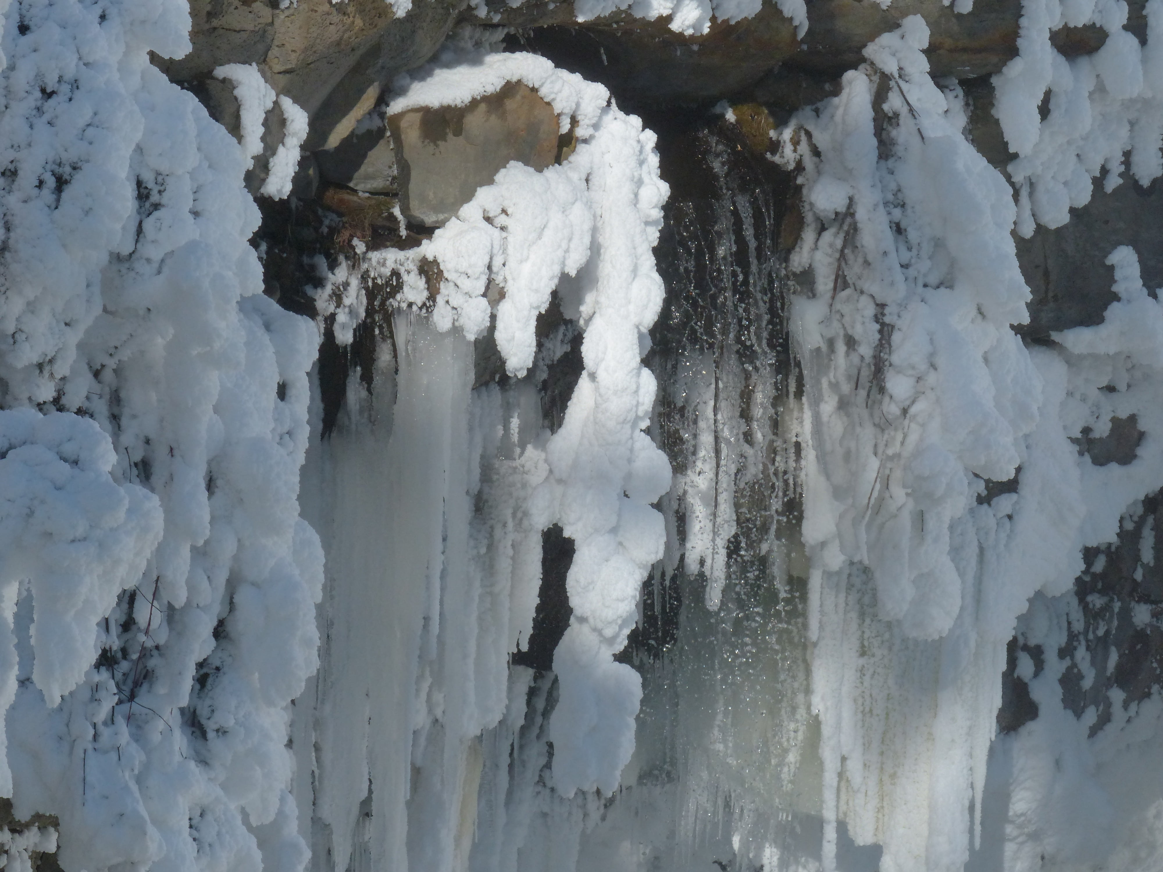 winter, canim falls, waterfall, landscape, countryside, white color, season, bitter cold, tranquility, icicle, environment, full frame, sea, glacier, beauty in nature, HD Wallpaper