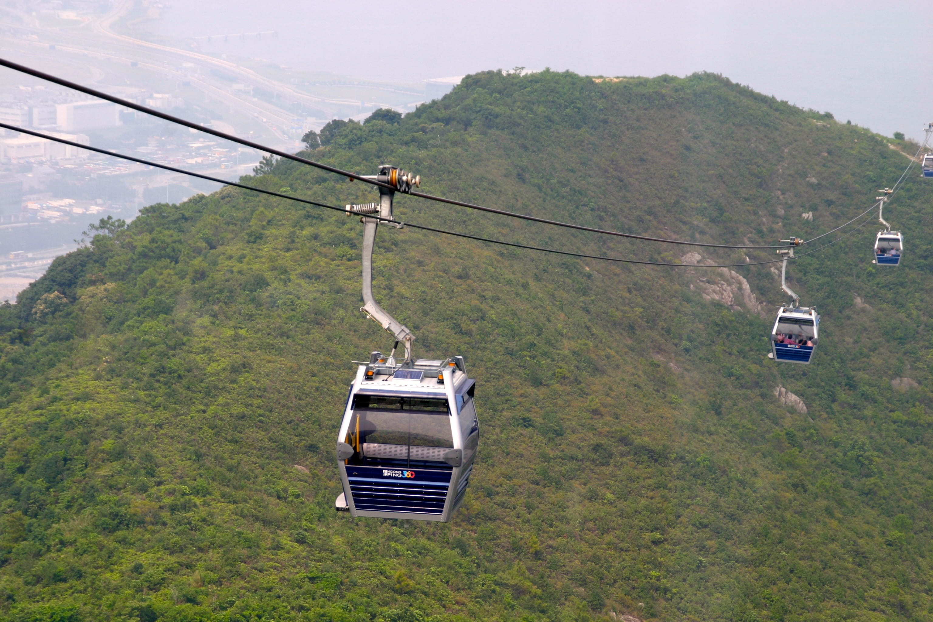 outdoors, overhead cable car, plant, transportation, beauty in nature, environment, public means of transport, scenics - nature, travel, green color, cable car, HD Wallpaper
