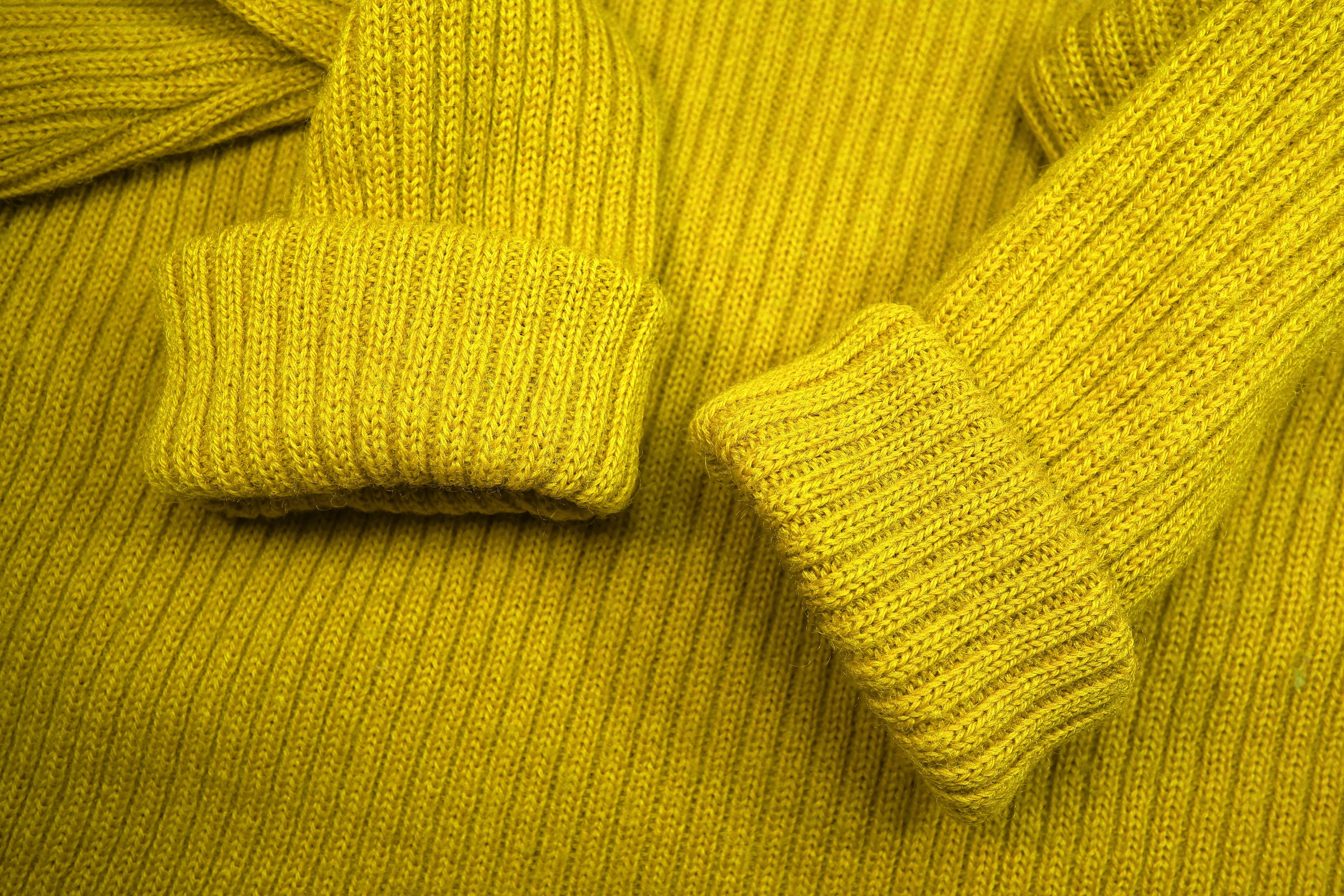 warm, textured, woolen sweater, knitted, wool, pattern, clothing, textile, 4K, knitwear, pullover, high angle view, indoors, woman, yellow, warm clothing, HD Wallpaper
